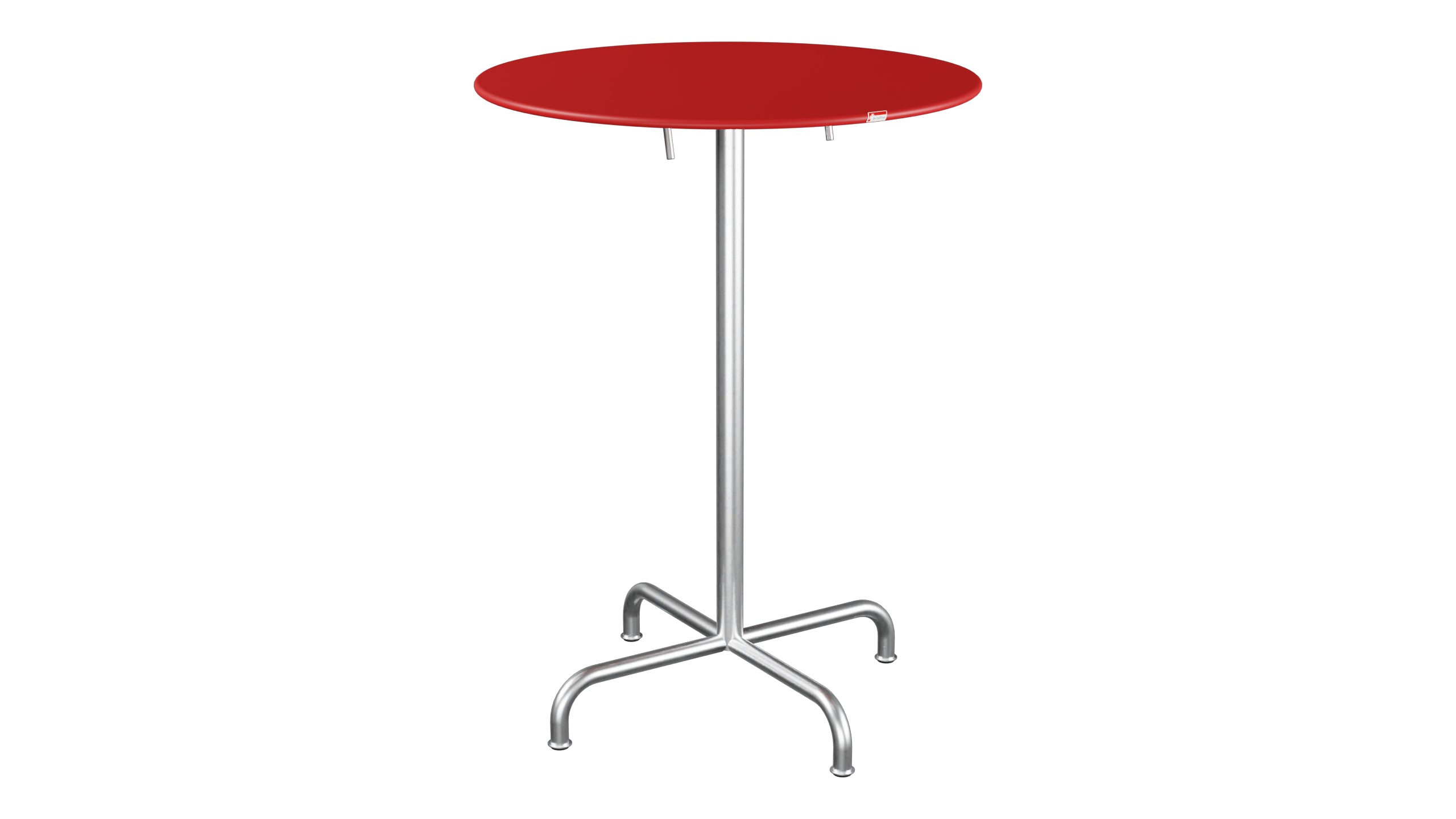 Rigi Metall-Stehtisch Outdoor ø80 / 110 klappbar in Rot präsentiert im Onlineshop von KAQTU Design AG. Hochtisch Outdoor ist von Schaffner
