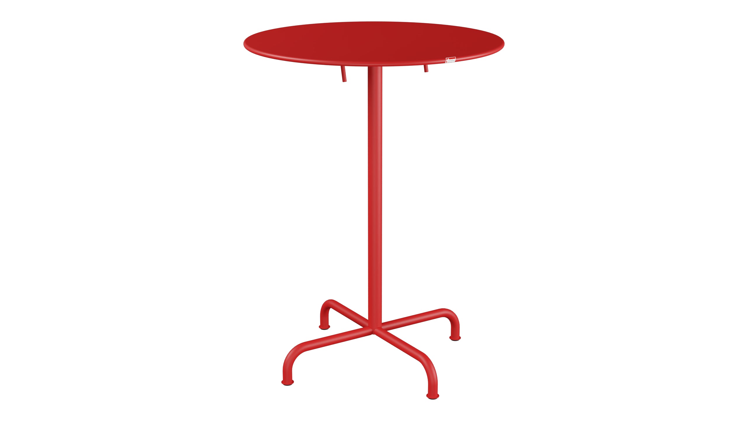 Rigi Metall-Stehtisch Outdoor ø80 / 110 klappbar in Rot präsentiert im Onlineshop von KAQTU Design AG. Hochtisch Outdoor ist von Schaffner