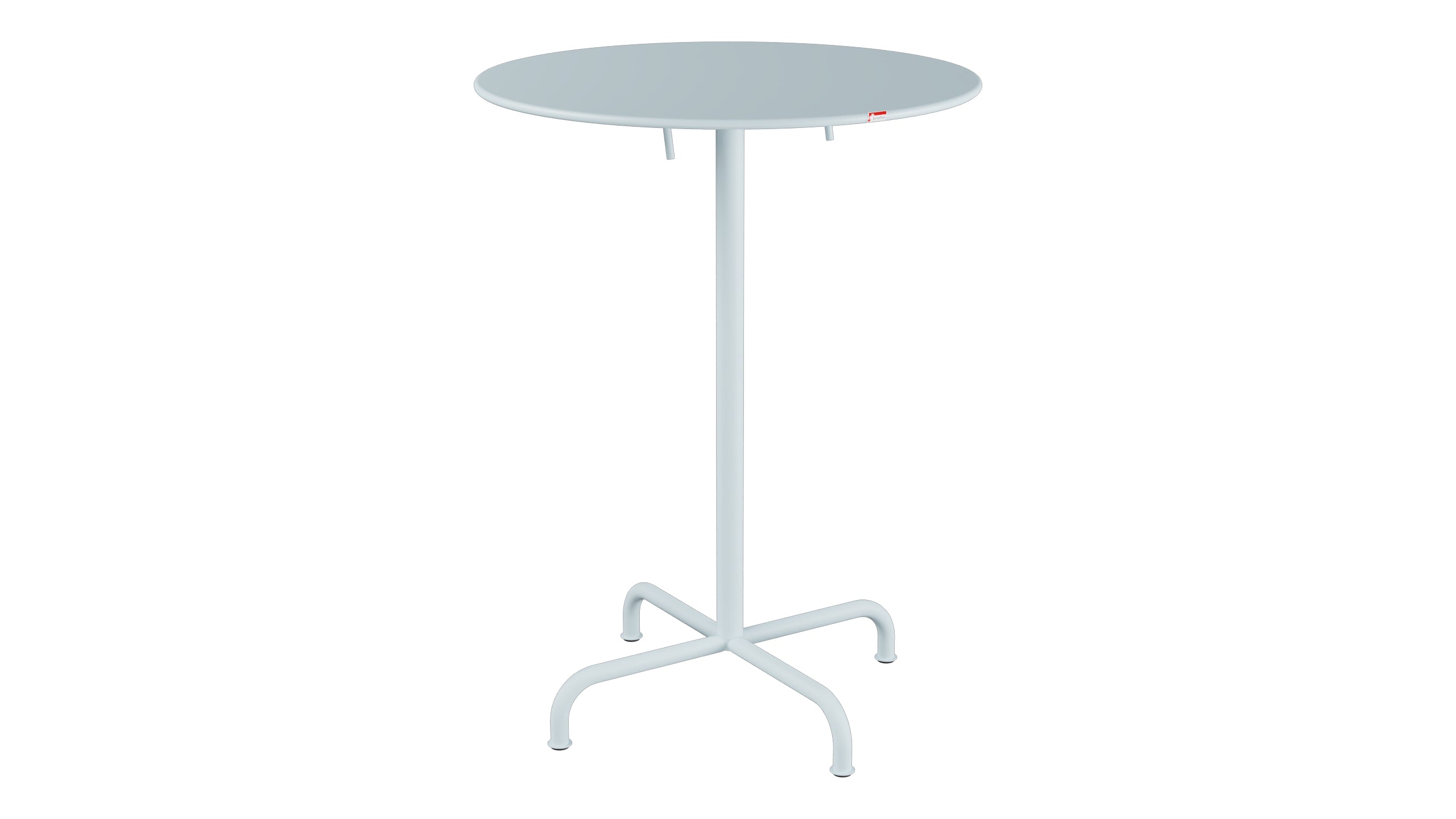 Rigi Metall-Stehtisch Outdoor ø80 / 110 klappbar in Pastellblau präsentiert im Onlineshop von KAQTU Design AG. Hochtisch Outdoor ist von Schaffner