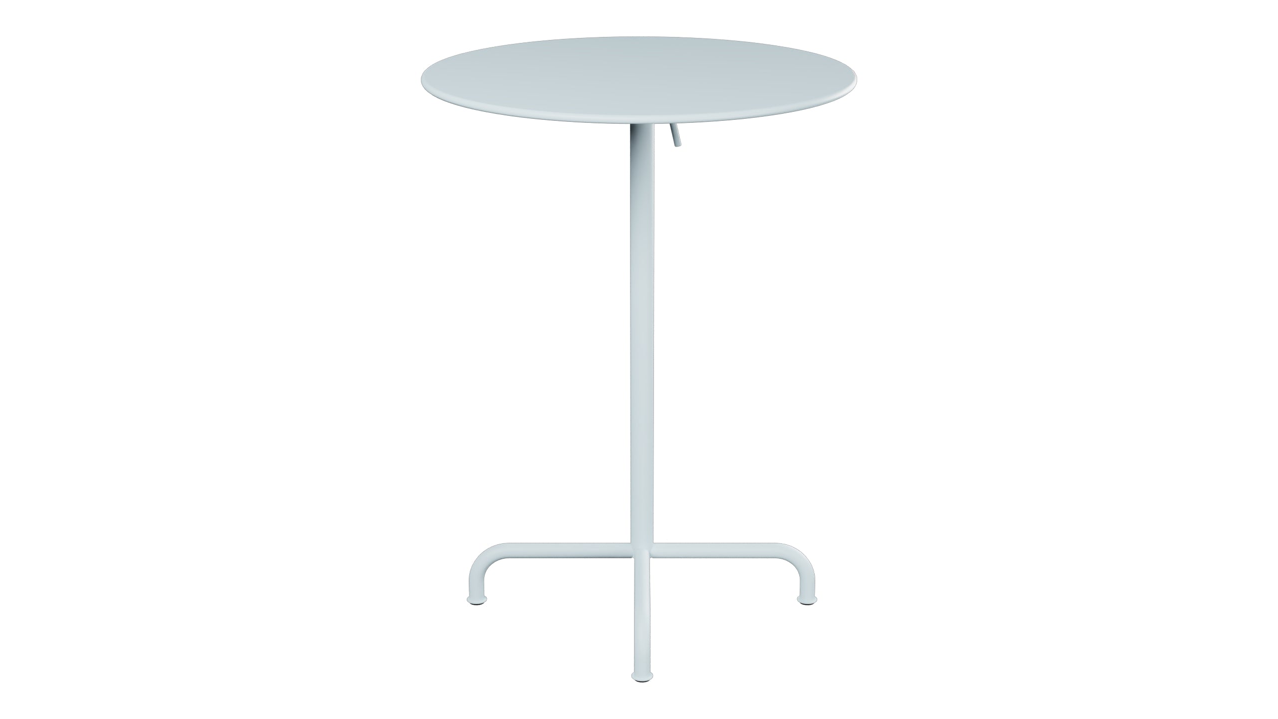 Rigi Metall-Stehtisch Outdoor ø80 / 110 klappbar in Pastellblau präsentiert im Onlineshop von KAQTU Design AG. Hochtisch Outdoor ist von Schaffner