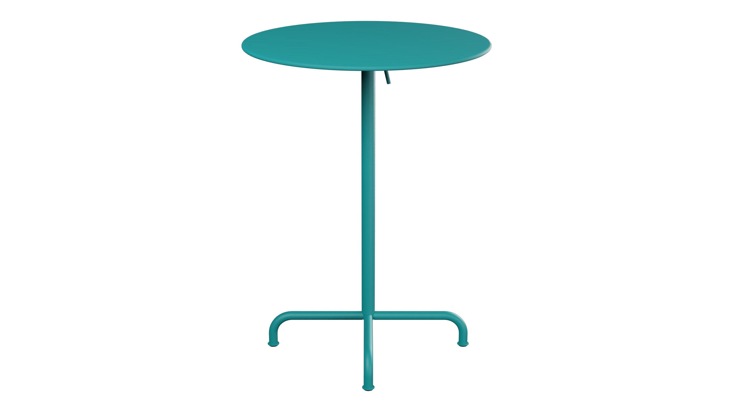 Rigi Metall-Stehtisch Outdoor ø80 / 110 klappbar in Kaliblau präsentiert im Onlineshop von KAQTU Design AG. Hochtisch Outdoor ist von Schaffner