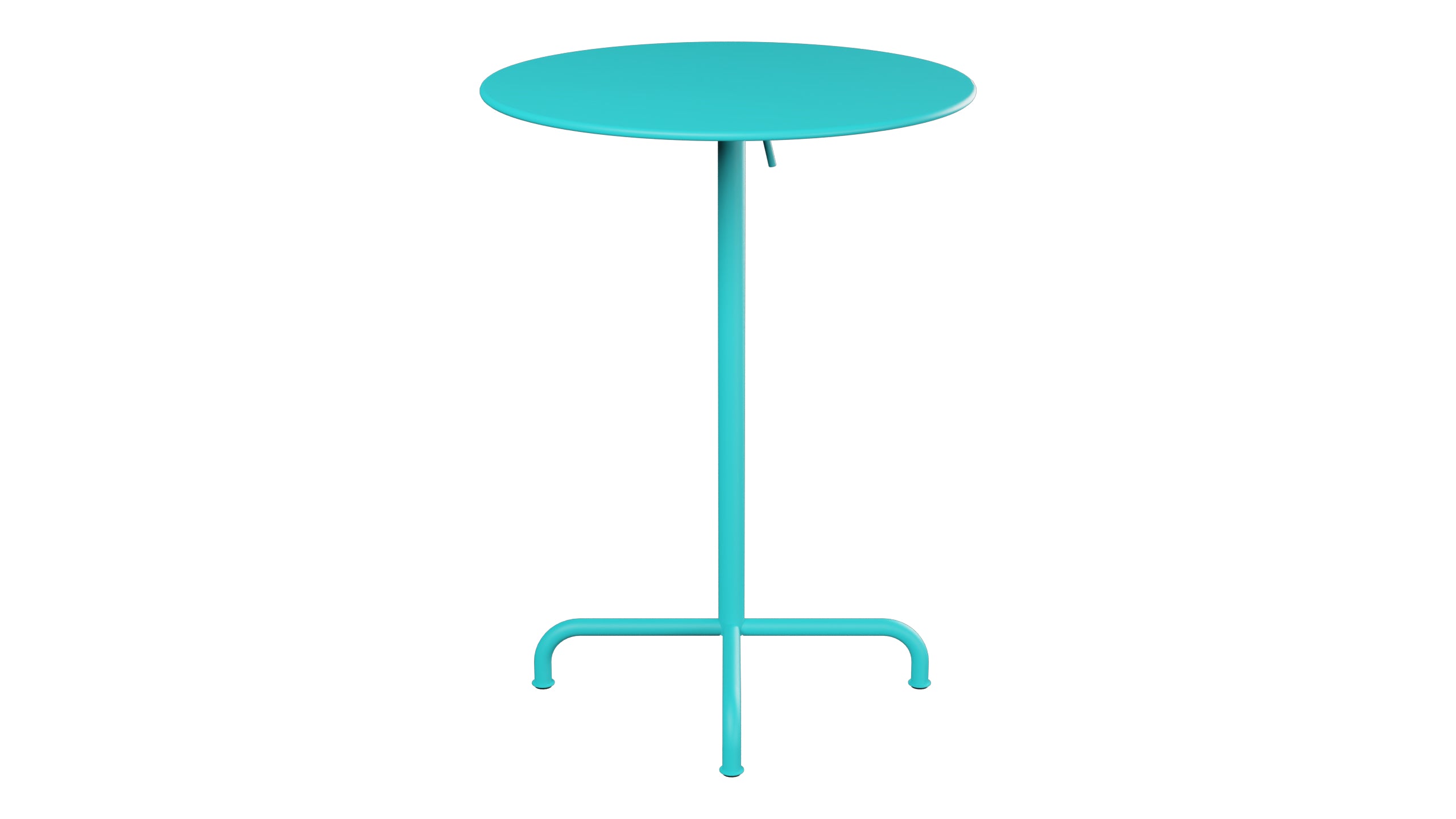 Rigi Metall-Stehtisch Outdoor ø80 / 110 klappbar in Türkis präsentiert im Onlineshop von KAQTU Design AG. Hochtisch Outdoor ist von Schaffner