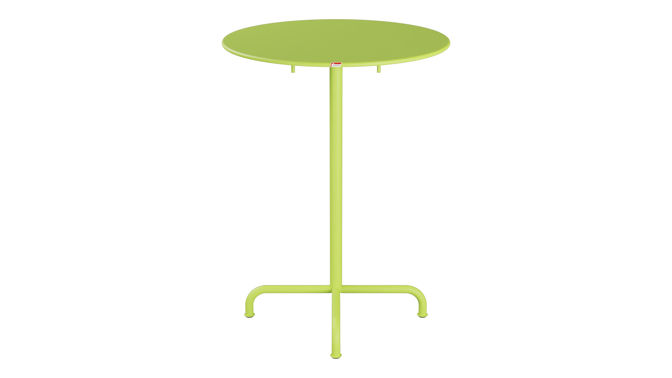 Rigi Metall-Stehtisch Outdoor ø80 / 110 klappbar in Hellgrün präsentiert im Onlineshop von KAQTU Design AG. Hochtisch Outdoor ist von Schaffner