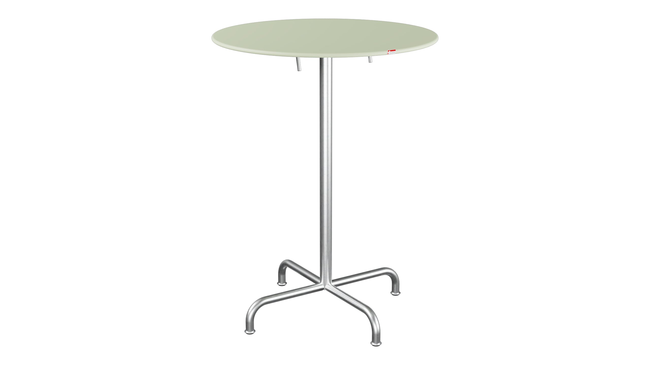 Rigi Metall-Stehtisch Outdoor ø80 / 110 klappbar in Pastellgrün präsentiert im Onlineshop von KAQTU Design AG. Hochtisch Outdoor ist von Schaffner