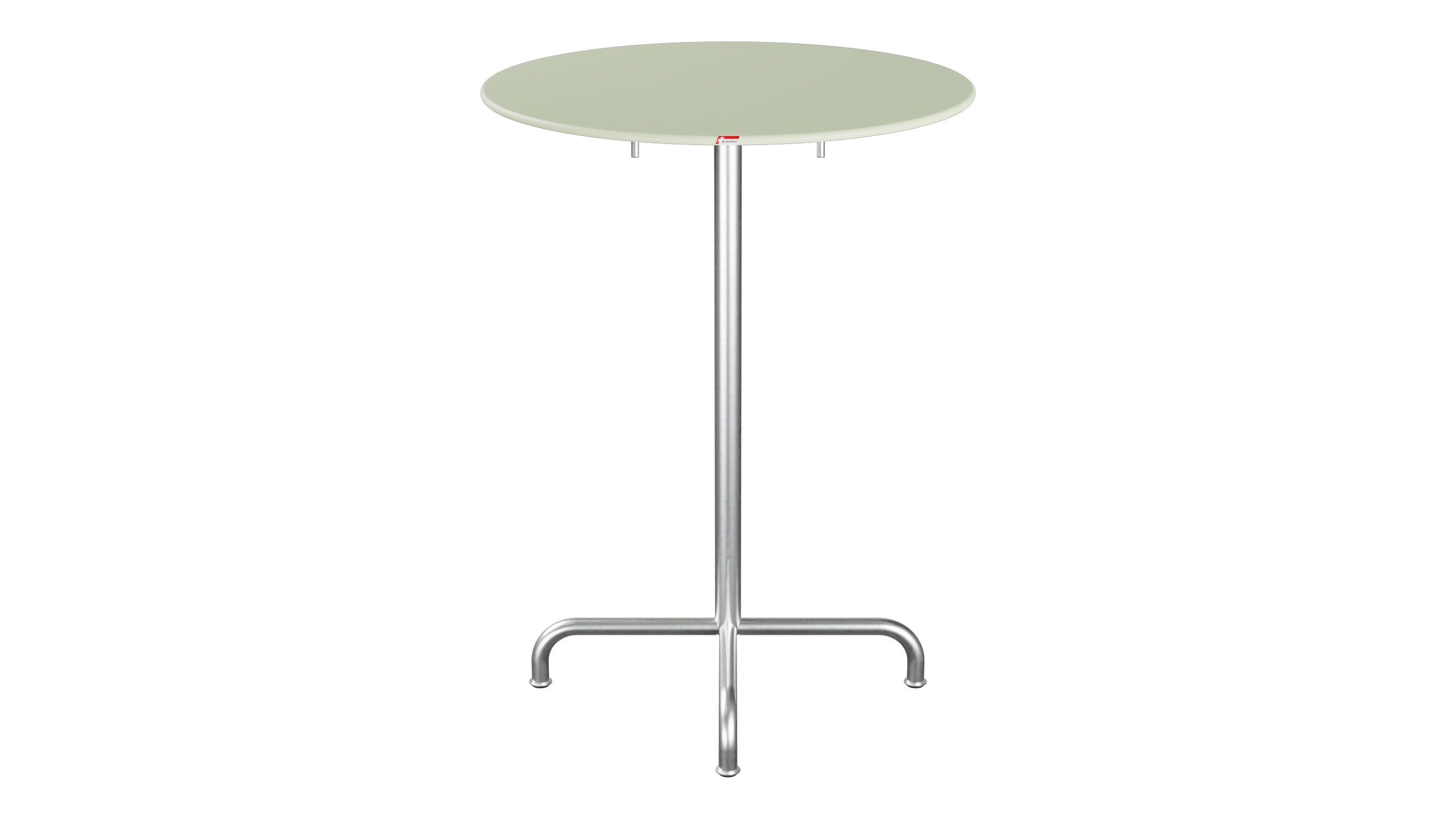 Rigi Metall-Stehtisch Outdoor ø80 / 110 klappbar in Pastellgrün präsentiert im Onlineshop von KAQTU Design AG. Hochtisch Outdoor ist von Schaffner