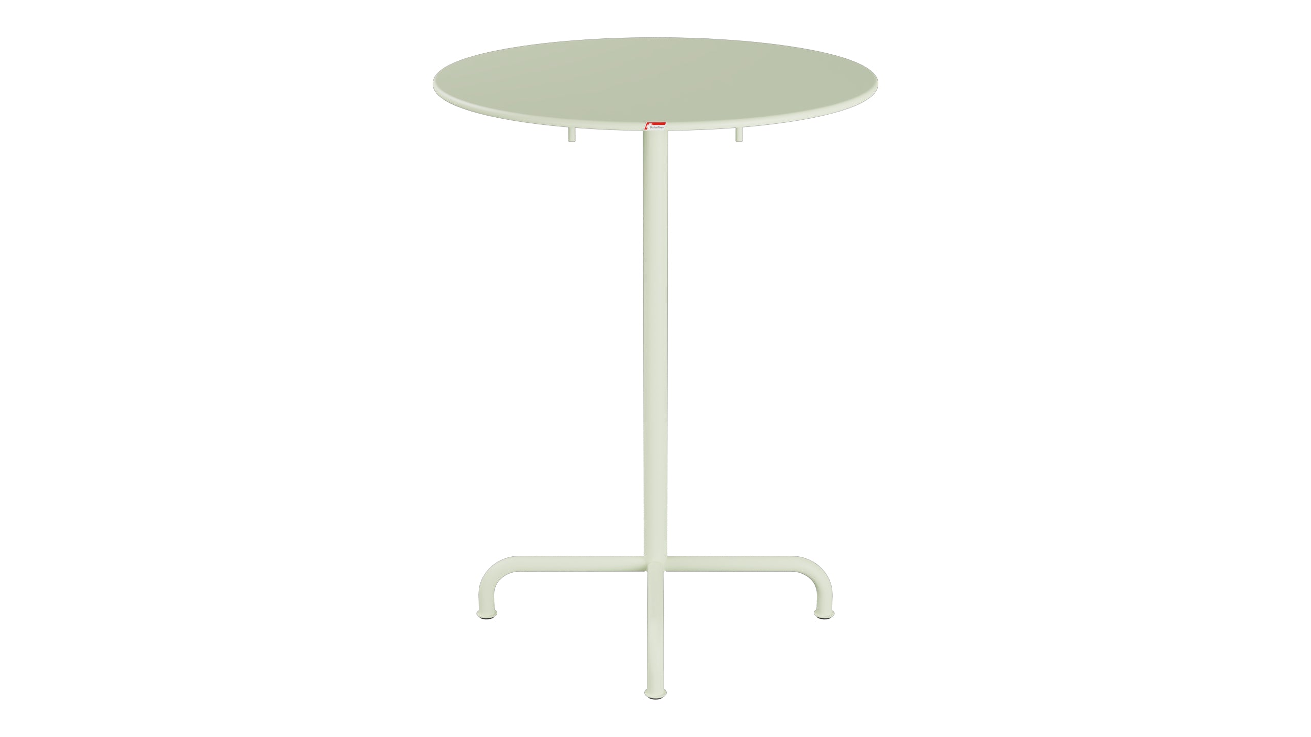 Rigi Metall-Stehtisch Outdoor ø80 / 110 klappbar in Pastellgrün präsentiert im Onlineshop von KAQTU Design AG. Hochtisch Outdoor ist von Schaffner