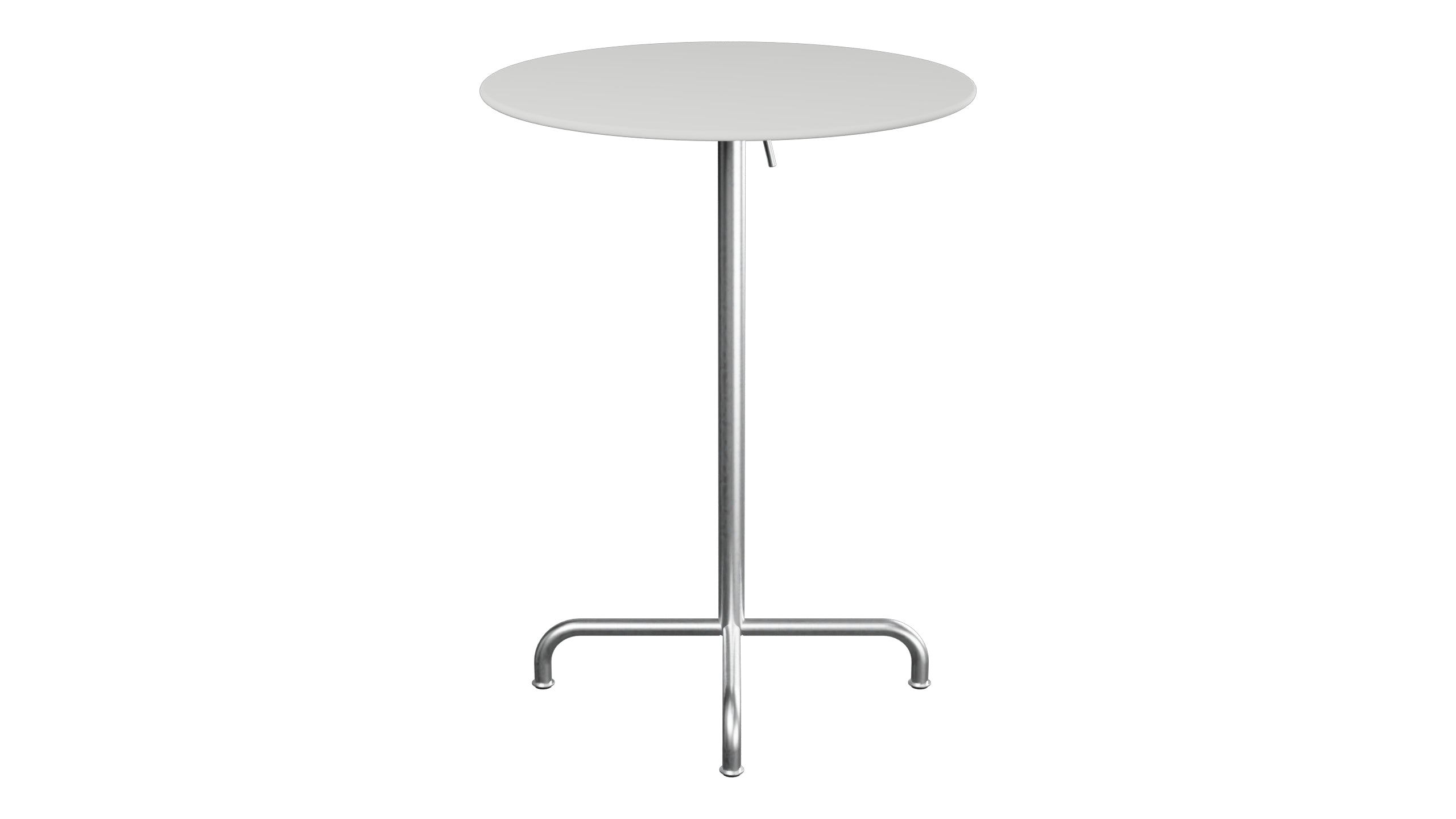 Rigi Metall-Stehtisch Outdoor ø80 / 110 klappbar in Alusilber präsentiert im Onlineshop von KAQTU Design AG. Hochtisch Outdoor ist von Schaffner