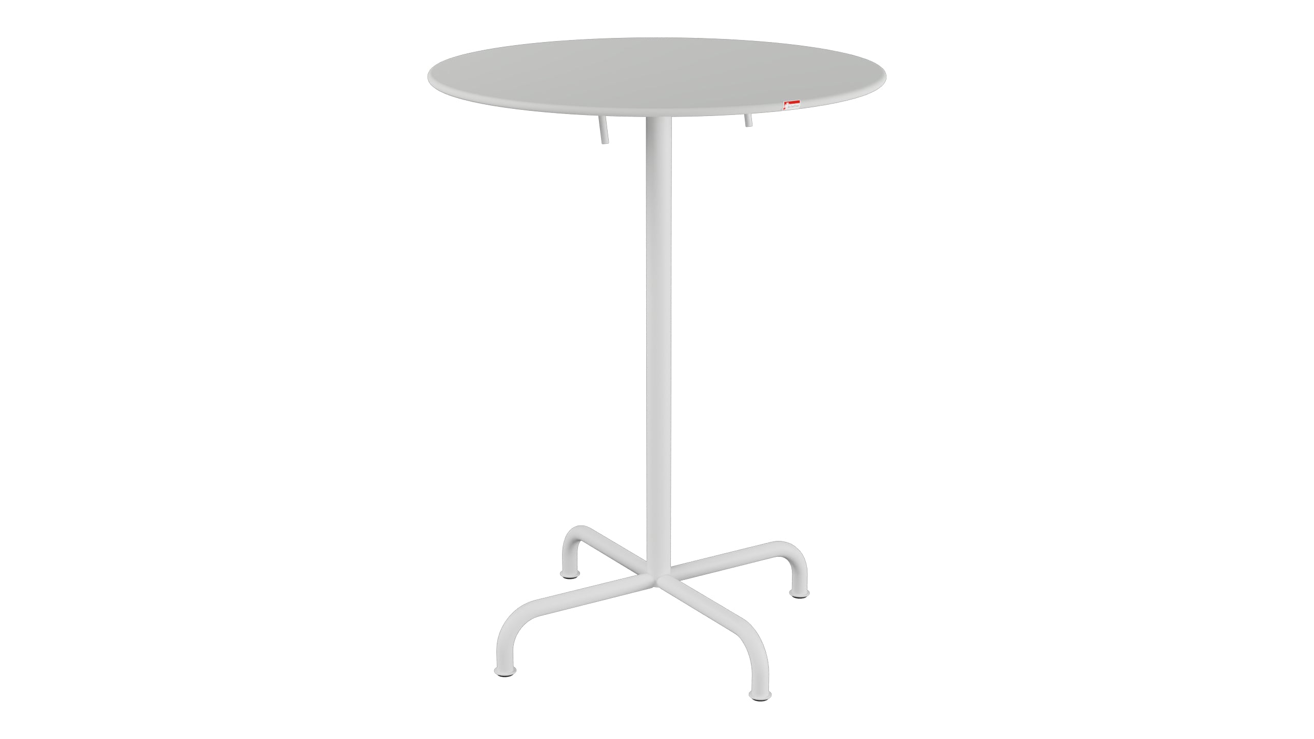 Rigi Metall-Stehtisch Outdoor ø80 / 110 klappbar in Alusilber präsentiert im Onlineshop von KAQTU Design AG. Hochtisch Outdoor ist von Schaffner