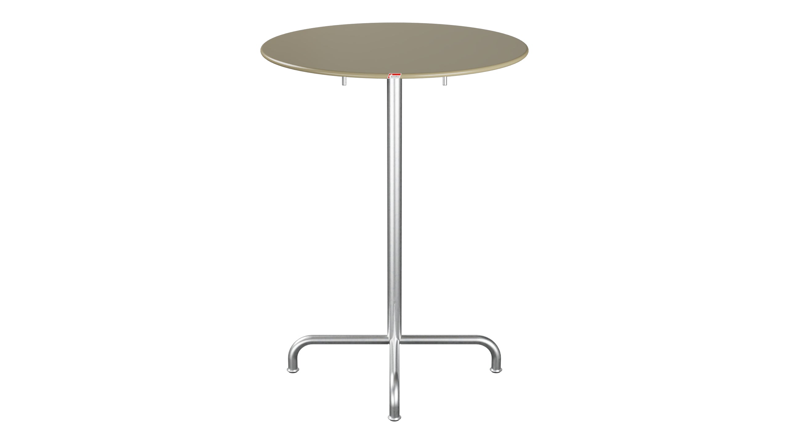 Rigi Metall-Stehtisch Outdoor ø80 / 110 klappbar in Champagner präsentiert im Onlineshop von KAQTU Design AG. Hochtisch Outdoor ist von Schaffner