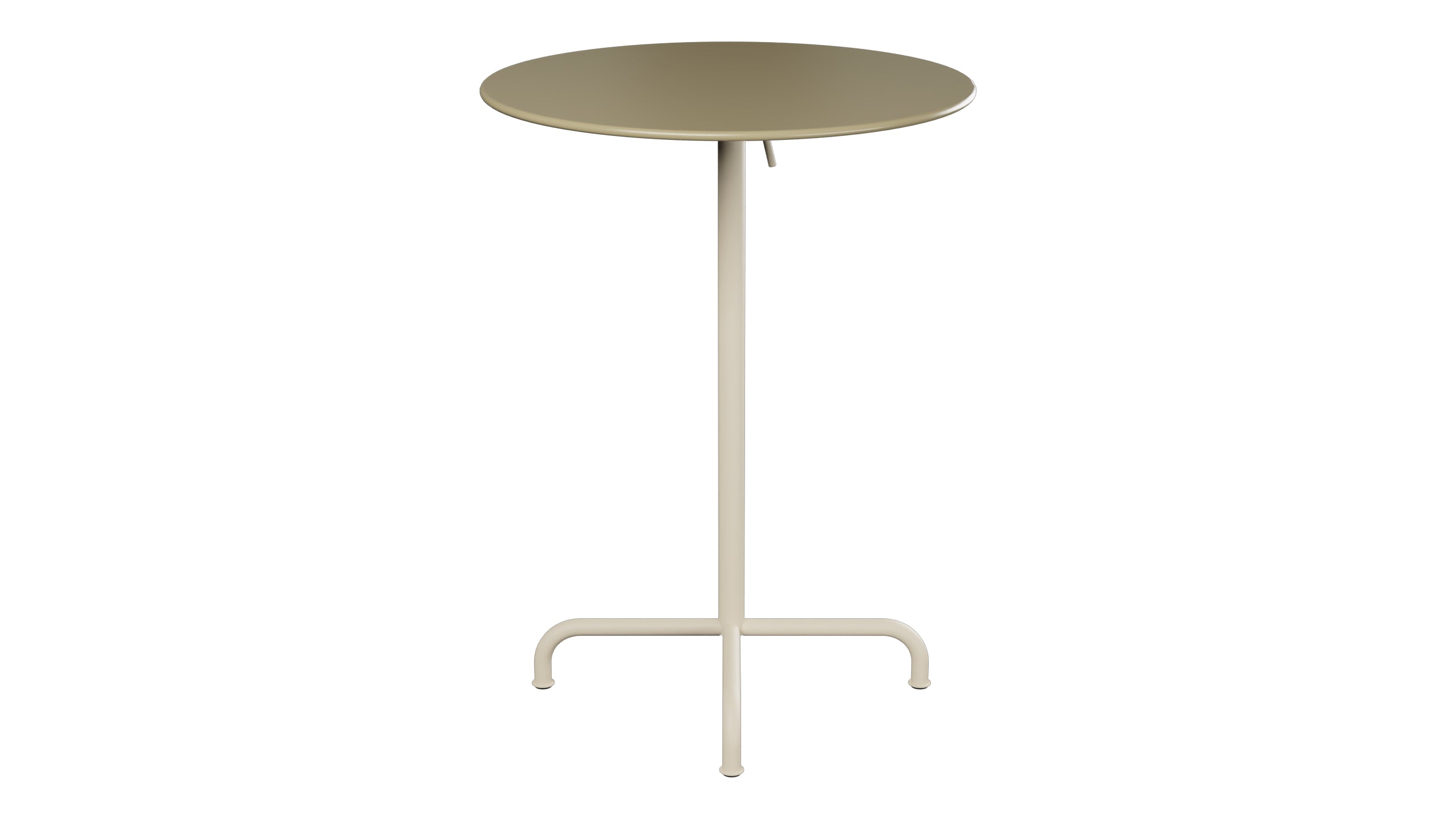 Rigi Metall-Stehtisch Outdoor ø80 / 110 klappbar in Champagner präsentiert im Onlineshop von KAQTU Design AG. Hochtisch Outdoor ist von Schaffner