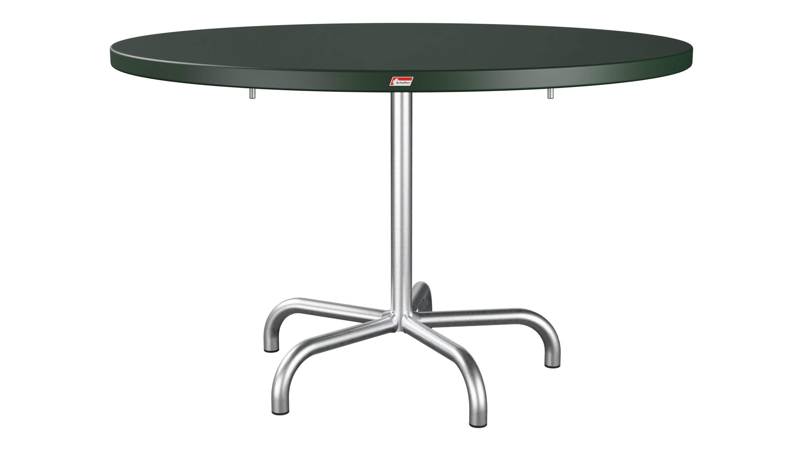 Säntis Metall-Gartentisch ø117 klappbar in Tannengrün präsentiert im Onlineshop von KAQTU Design AG. Gartentisch ist von Schaffner