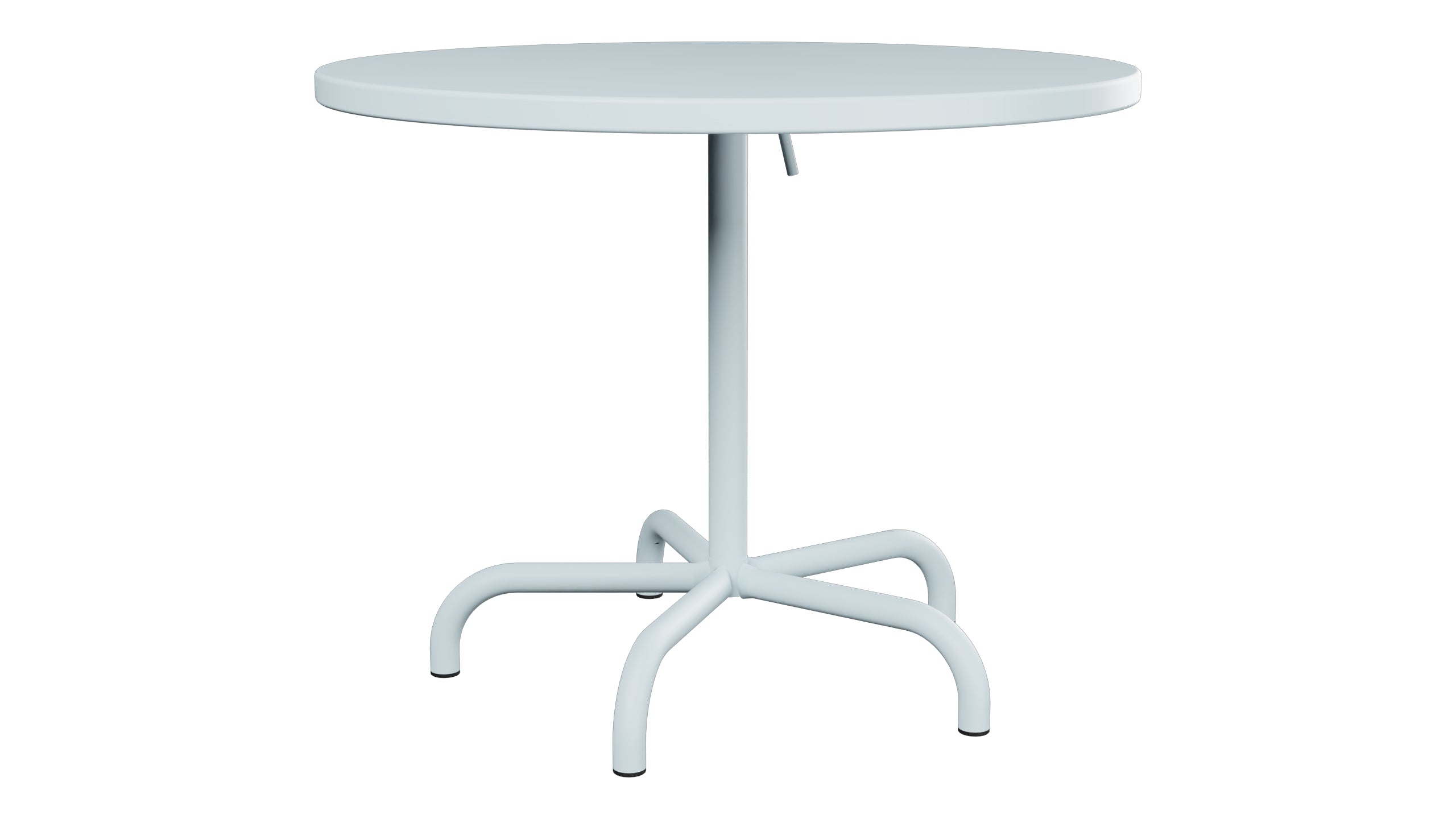Säntis Metall-Gartentisch ø92 klappbar in Pastellblau präsentiert im Onlineshop von KAQTU Design AG. Gartentisch ist von Schaffner