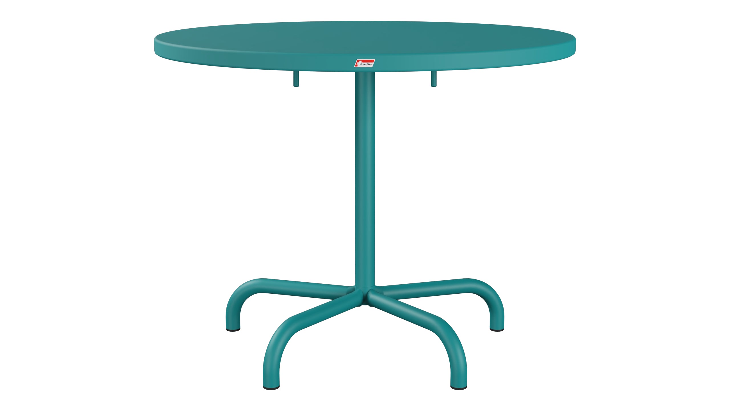Säntis Metall-Gartentisch ø92 klappbar in Kaliblau präsentiert im Onlineshop von KAQTU Design AG. Gartentisch ist von Schaffner