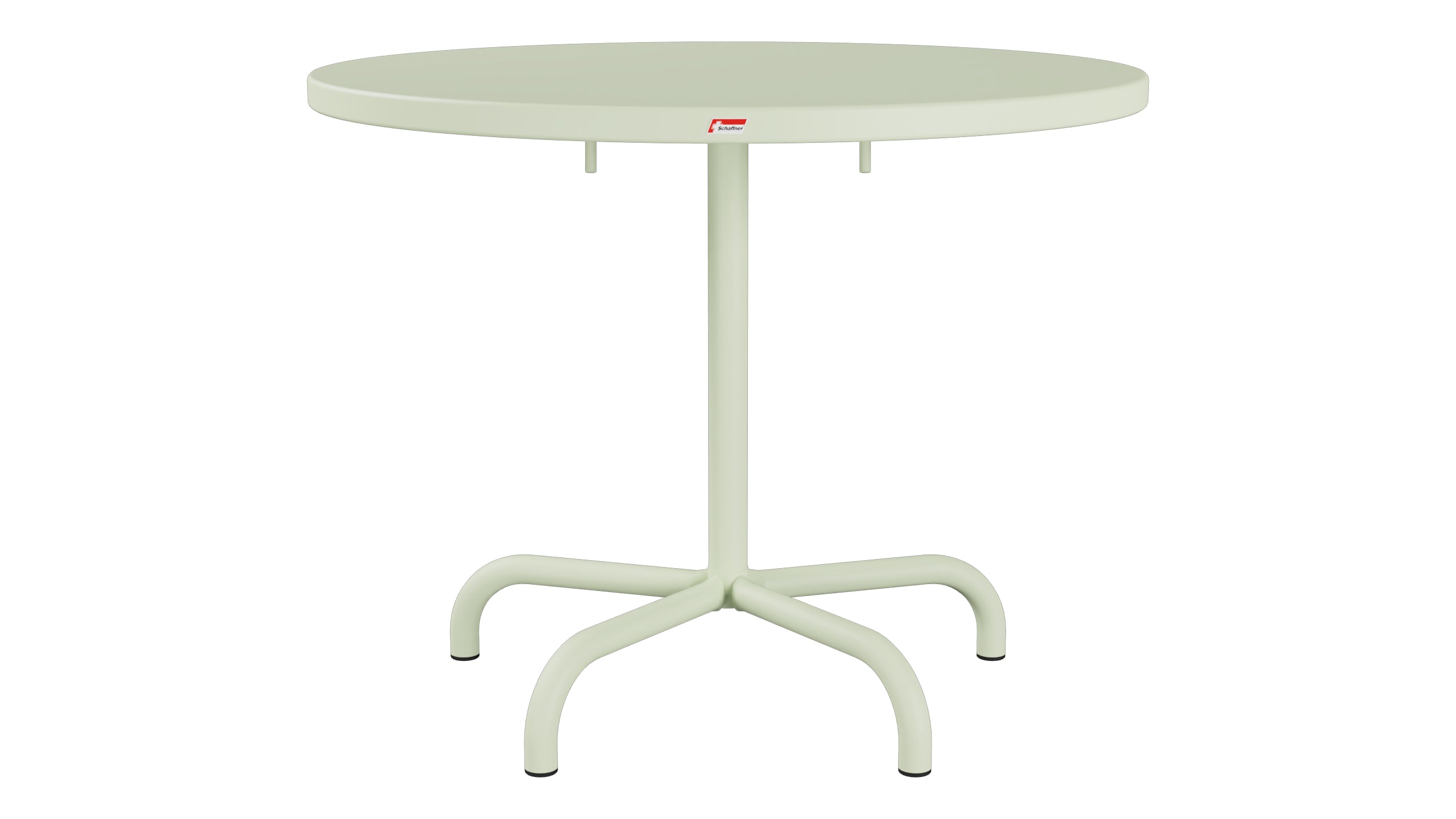 Säntis Metall-Gartentisch ø92 klappbar in Pastellgrün präsentiert im Onlineshop von KAQTU Design AG. Gartentisch ist von Schaffner