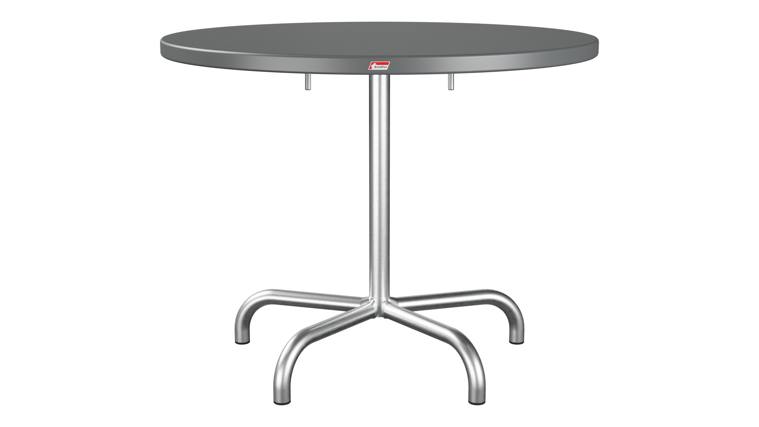 Säntis Metall-Gartentisch ø92 klappbar in Graphit präsentiert im Onlineshop von KAQTU Design AG. Gartentisch ist von Schaffner