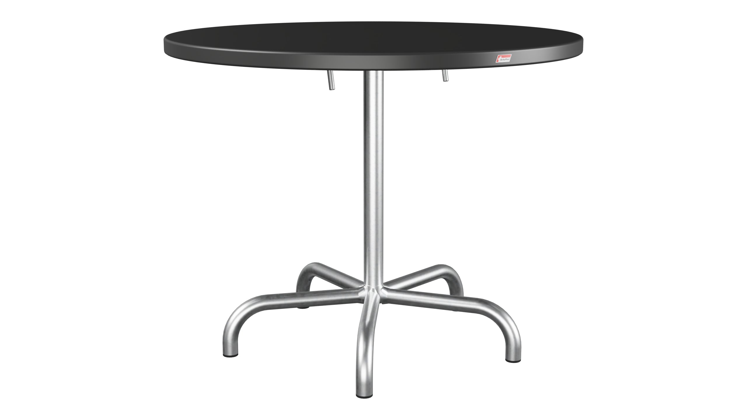 Säntis Metall-Gartentisch ø92 klappbar in Anthrazit präsentiert im Onlineshop von KAQTU Design AG. Gartentisch ist von Schaffner