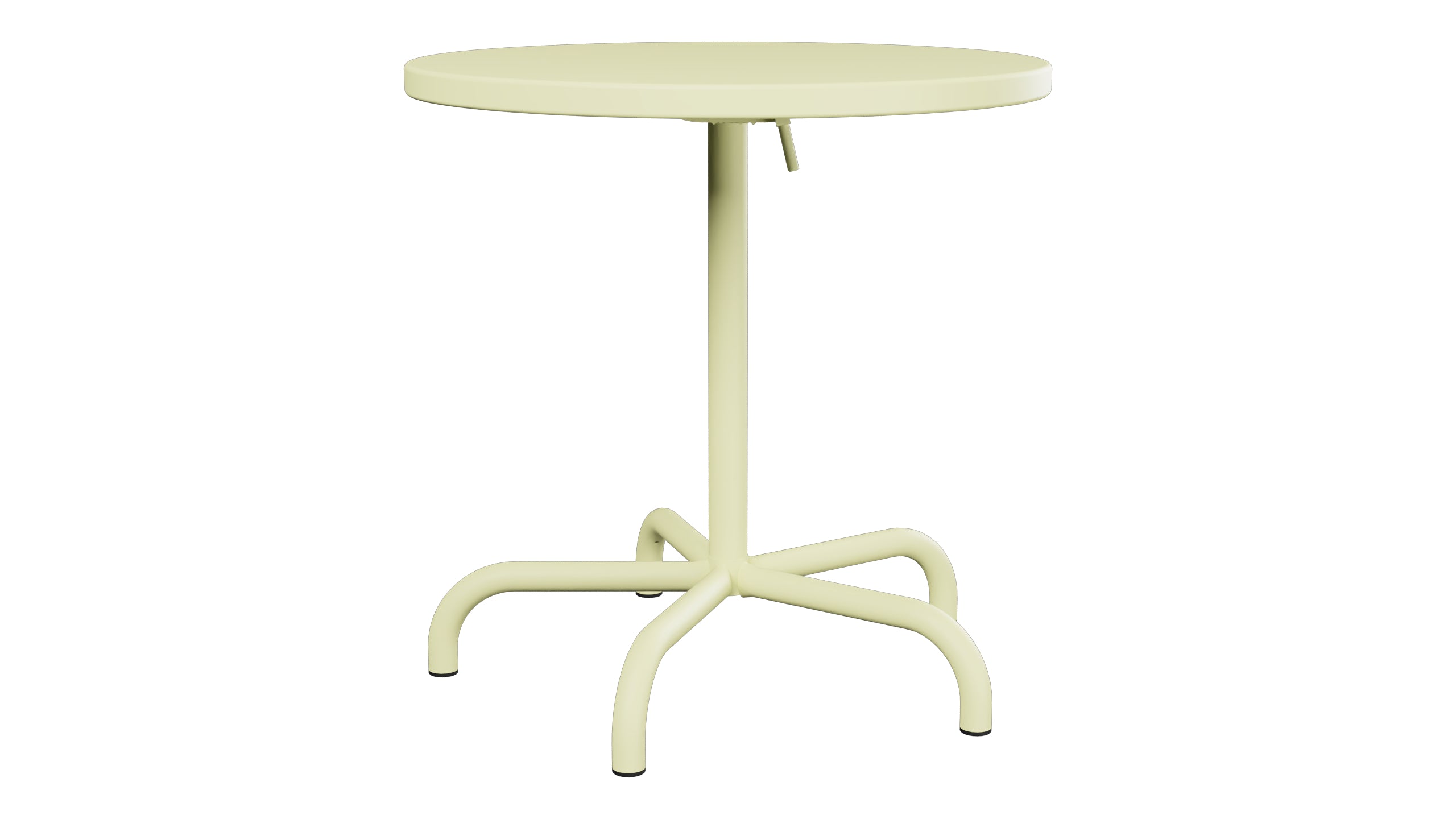 Säntis Metall-Gartentisch ø72 klappbar in Buchsbaumgelb präsentiert im Onlineshop von KAQTU Design AG. Gartentisch ist von Schaffner