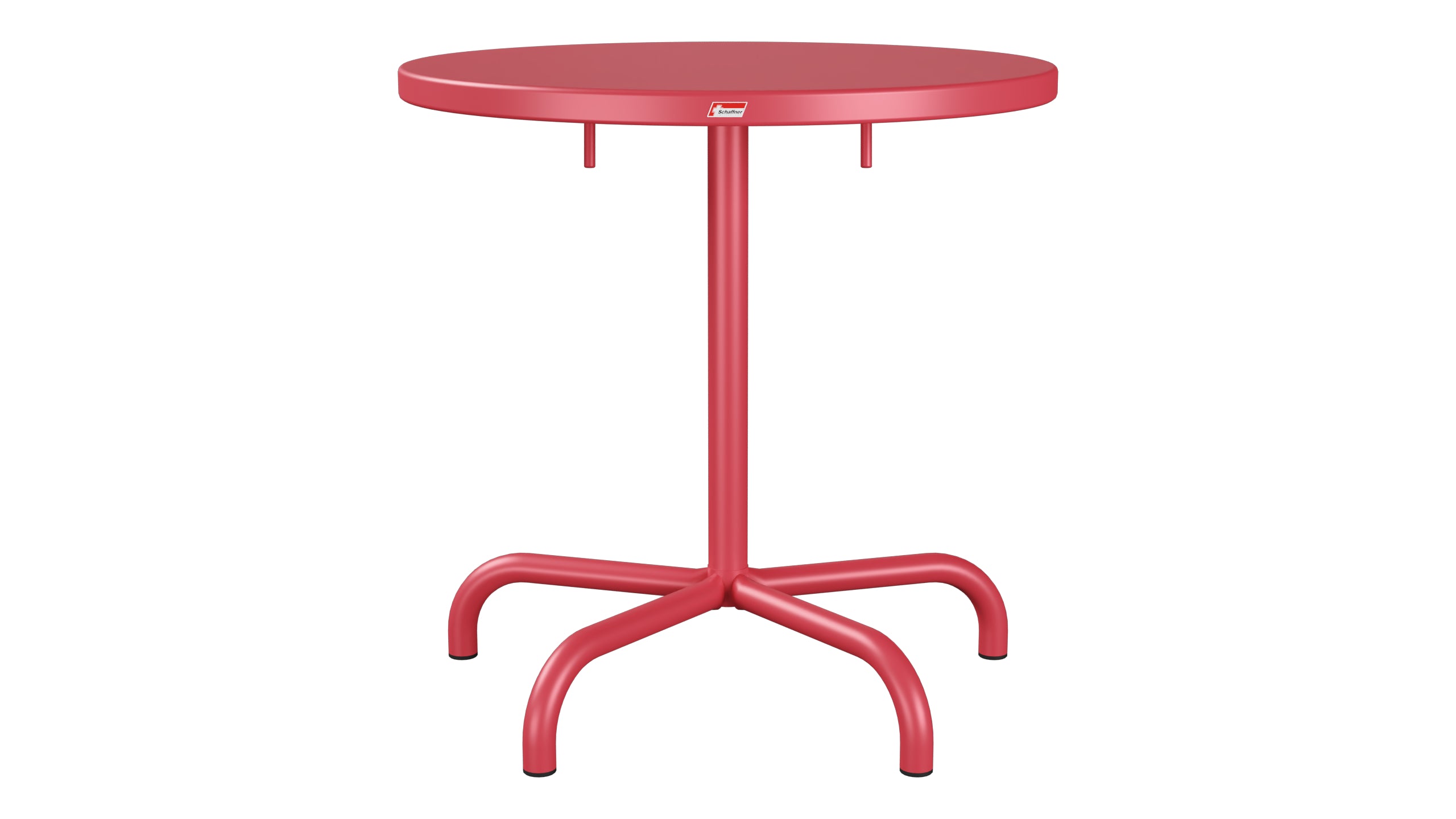 Säntis Metall-Gartentisch ø72 klappbar in Ahornrot präsentiert im Onlineshop von KAQTU Design AG. Gartentisch ist von Schaffner