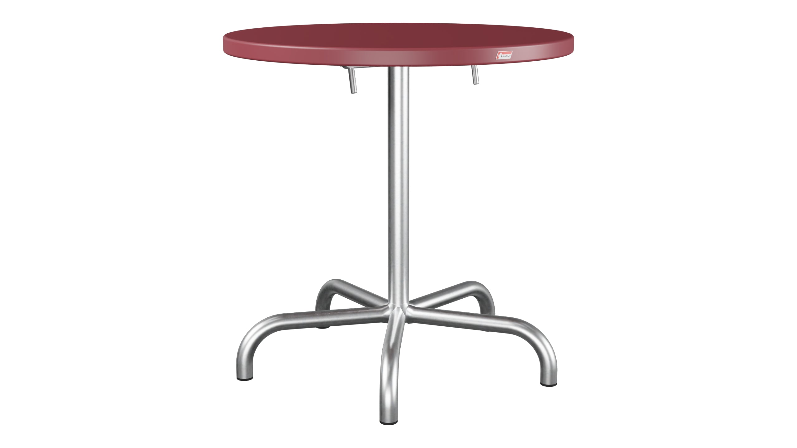 Säntis Metall-Gartentisch ø72 klappbar in Bordeaux präsentiert im Onlineshop von KAQTU Design AG. Gartentisch ist von Schaffner