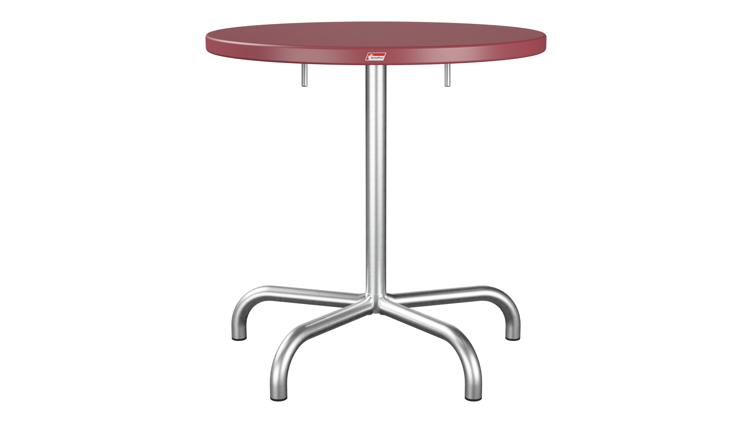 Säntis Metall-Gartentisch ø72 klappbar in Bordeaux präsentiert im Onlineshop von KAQTU Design AG. Gartentisch ist von Schaffner
