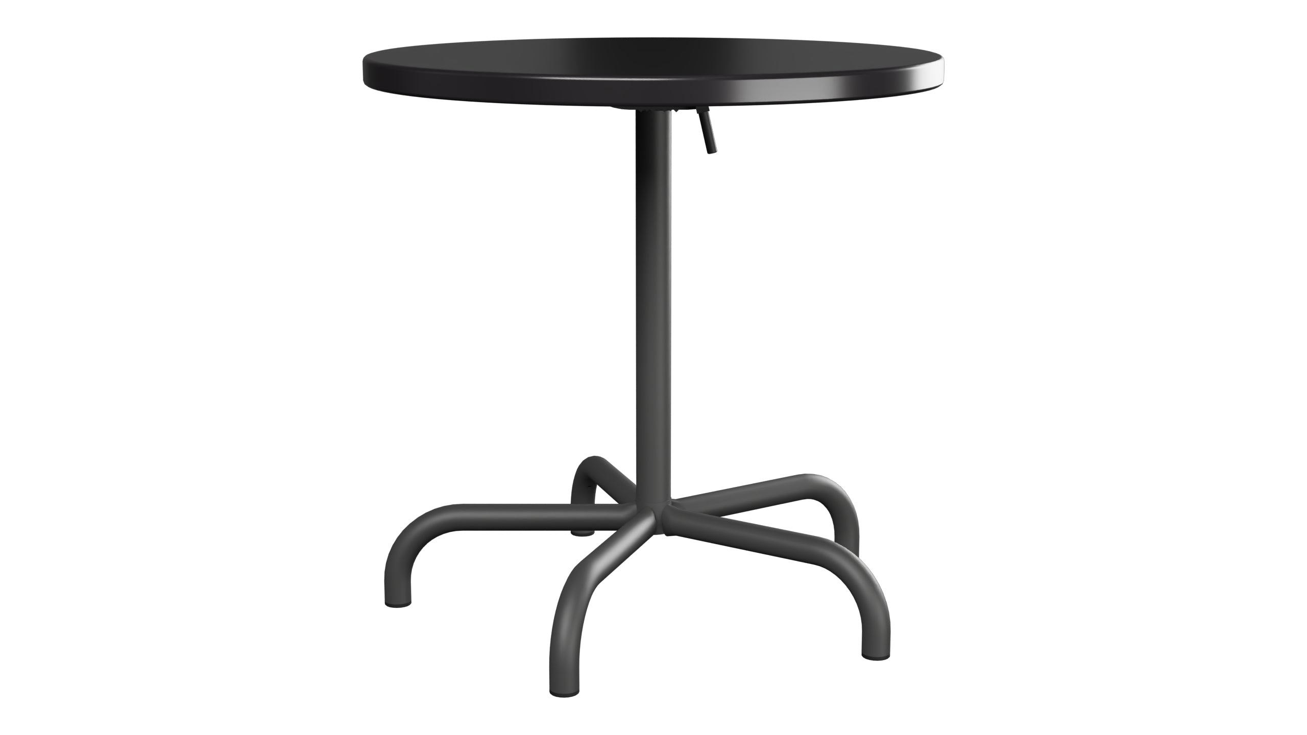 Säntis Metall-Gartentisch ø72 klappbar in Schwarz präsentiert im Onlineshop von KAQTU Design AG. Gartentisch ist von Schaffner