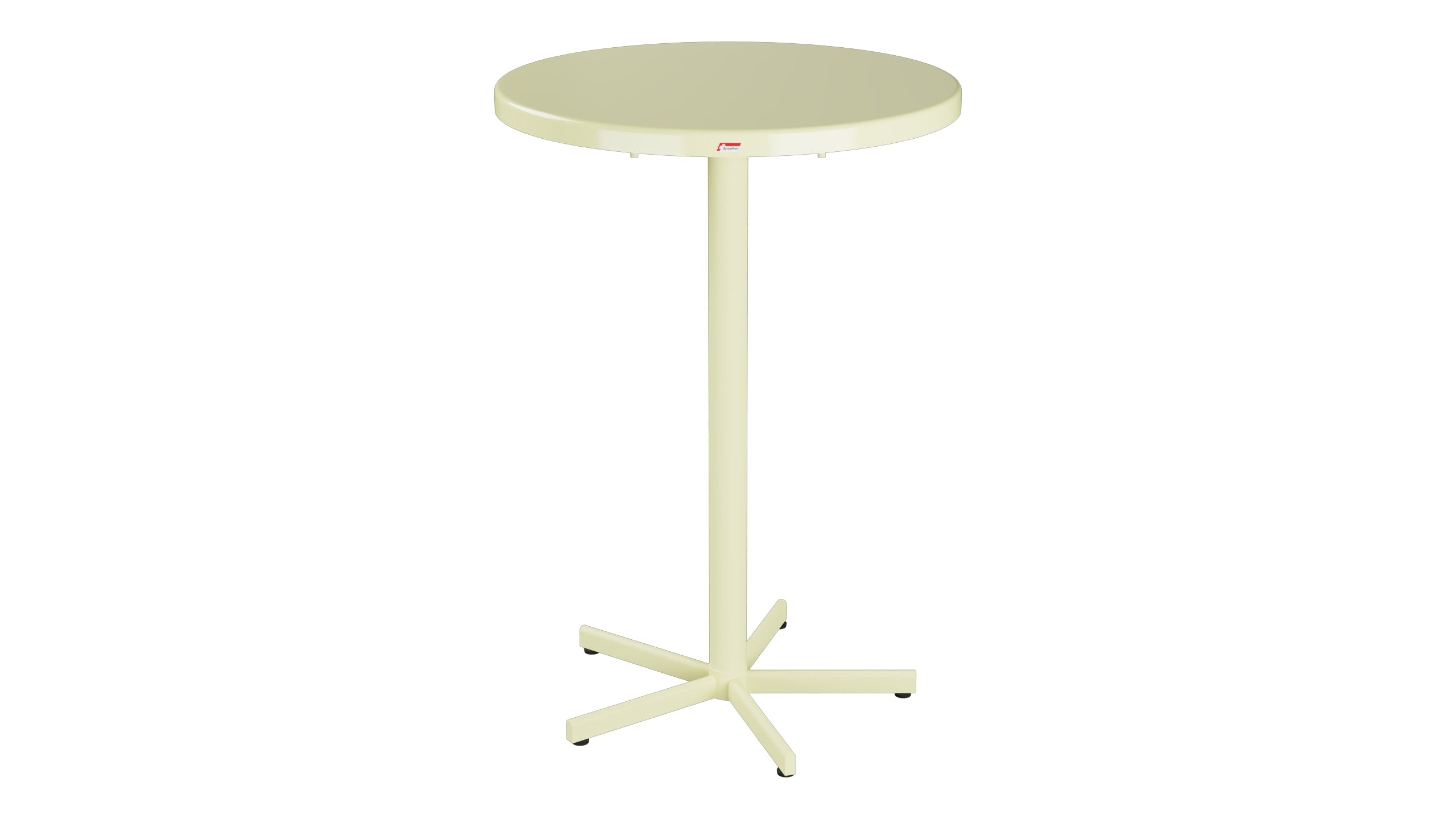 Bodensee Glasfaser-Stehtisch Outdoor ø75 / 110 klappbar in Buchsbaumgelb präsentiert im Onlineshop von KAQTU Design AG. Hochtisch Outdoor ist von Schaffner