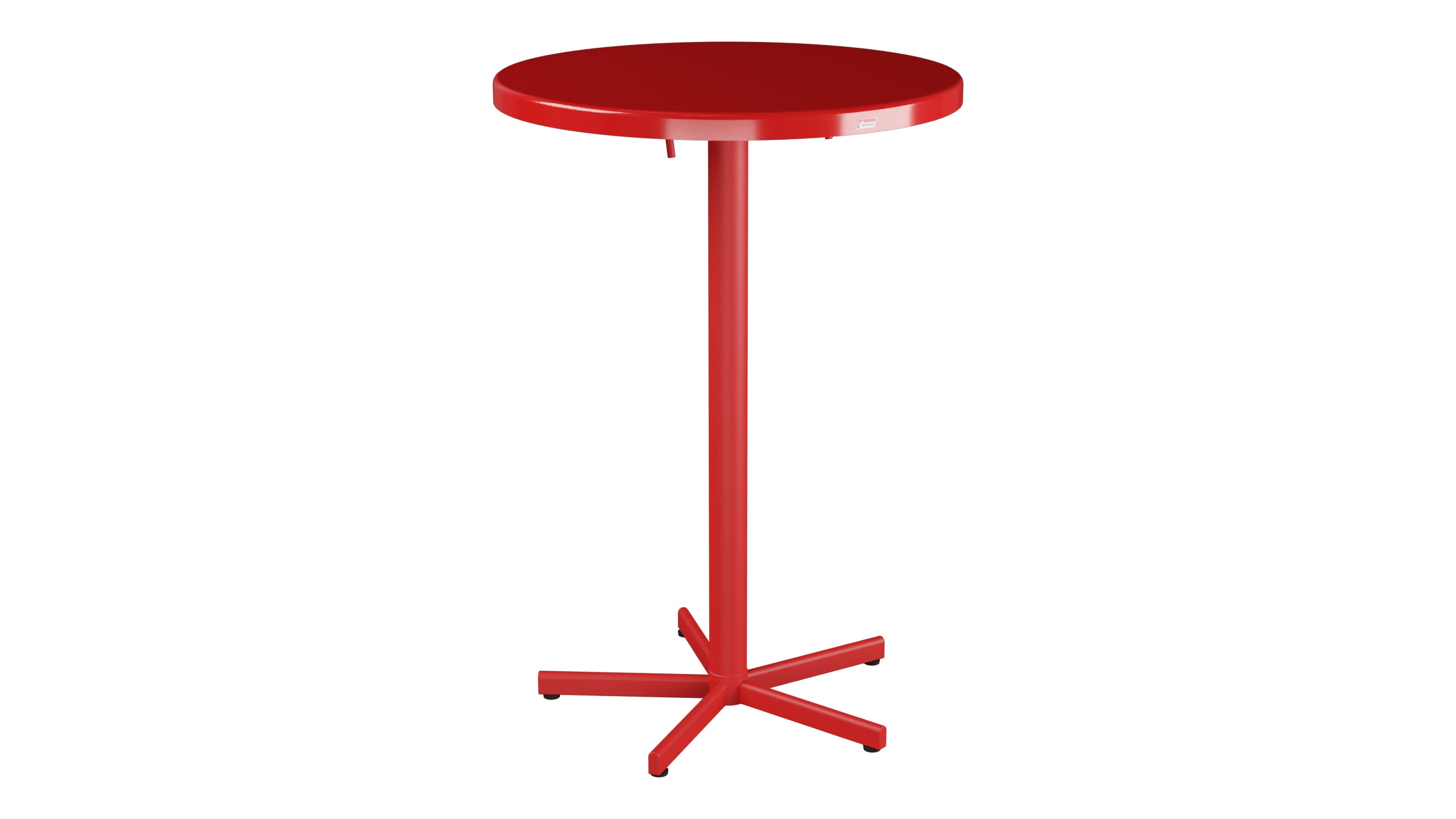 Bodensee Glasfaser-Stehtisch Outdoor ø75 / 110 klappbar in Rot präsentiert im Onlineshop von KAQTU Design AG. Hochtisch Outdoor ist von Schaffner