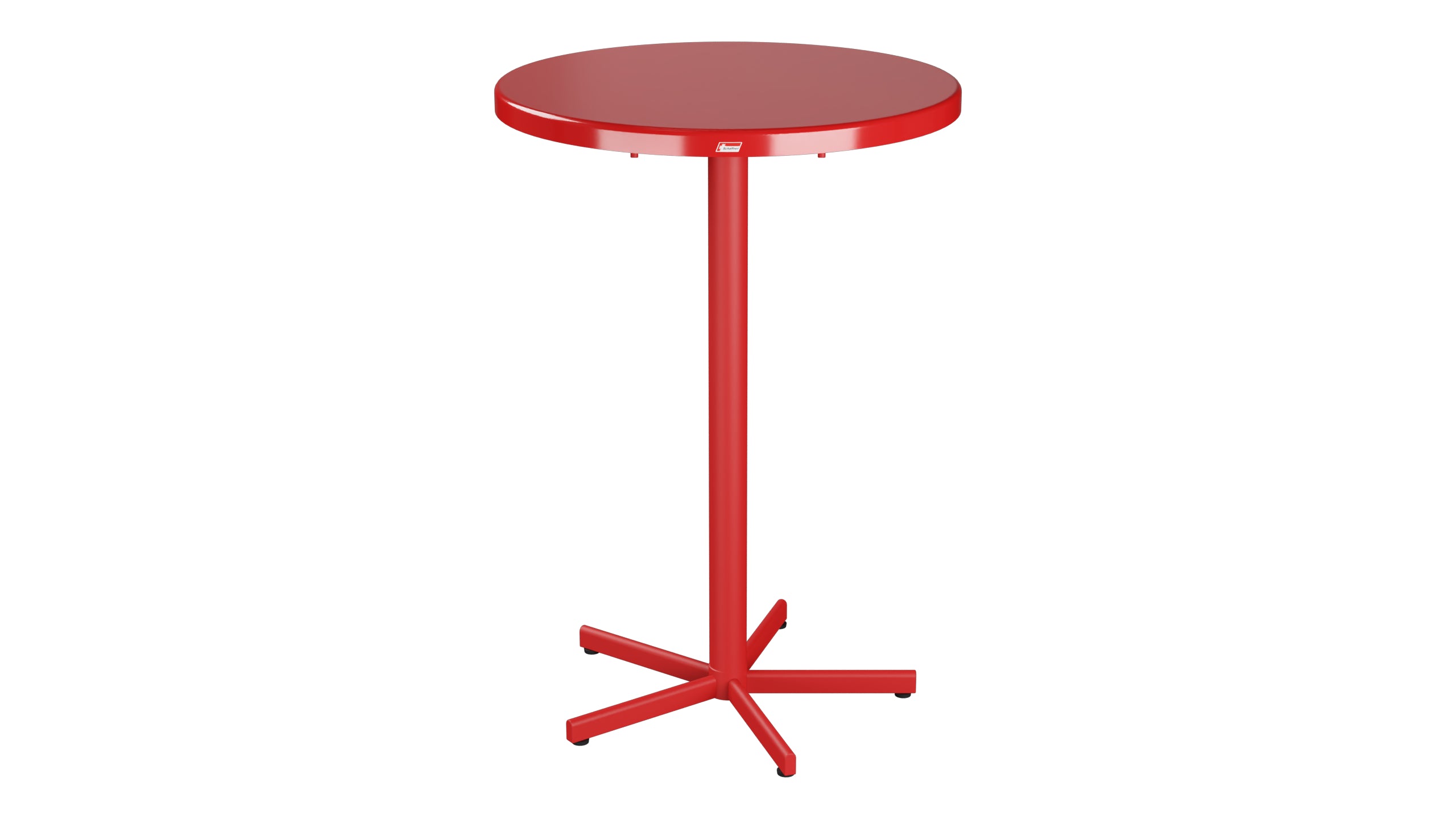 Bodensee Glasfaser-Stehtisch Outdoor ø75 / 110 klappbar in Rot präsentiert im Onlineshop von KAQTU Design AG. Hochtisch Outdoor ist von Schaffner
