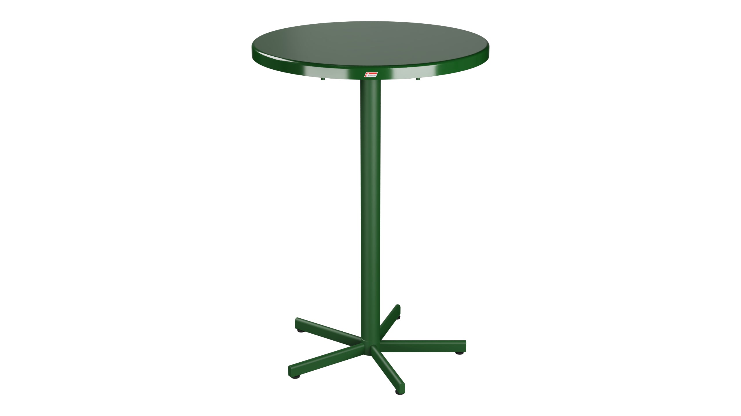 Bodensee Glasfaser-Stehtisch Outdoor ø75 / 110 klappbar in Tannengrün präsentiert im Onlineshop von KAQTU Design AG. Hochtisch Outdoor ist von Schaffner