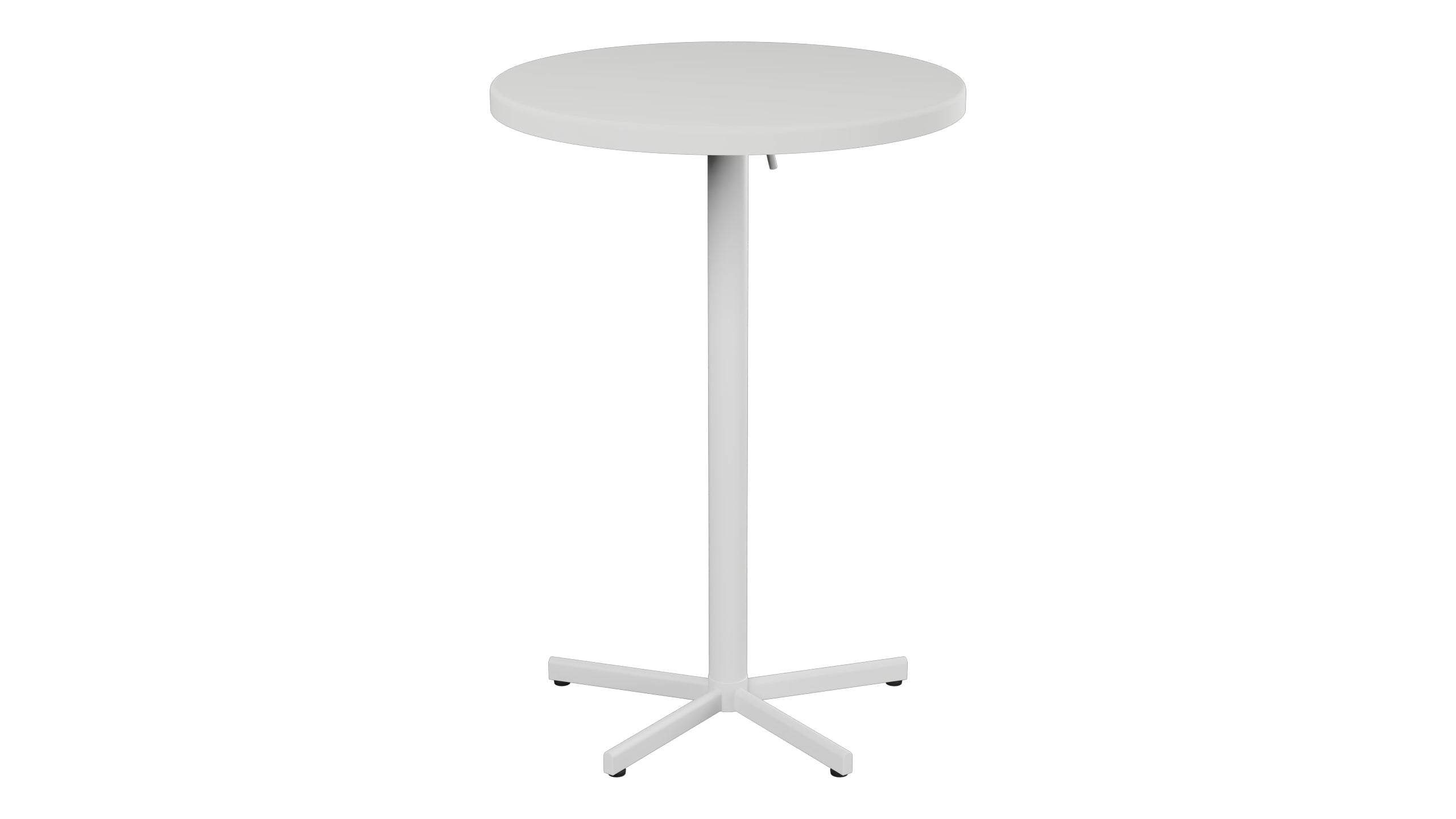Bodensee Glasfaser-Stehtisch Outdoor ø75 / 110 klappbar in Alusilber präsentiert im Onlineshop von KAQTU Design AG. Hochtisch Outdoor ist von Schaffner