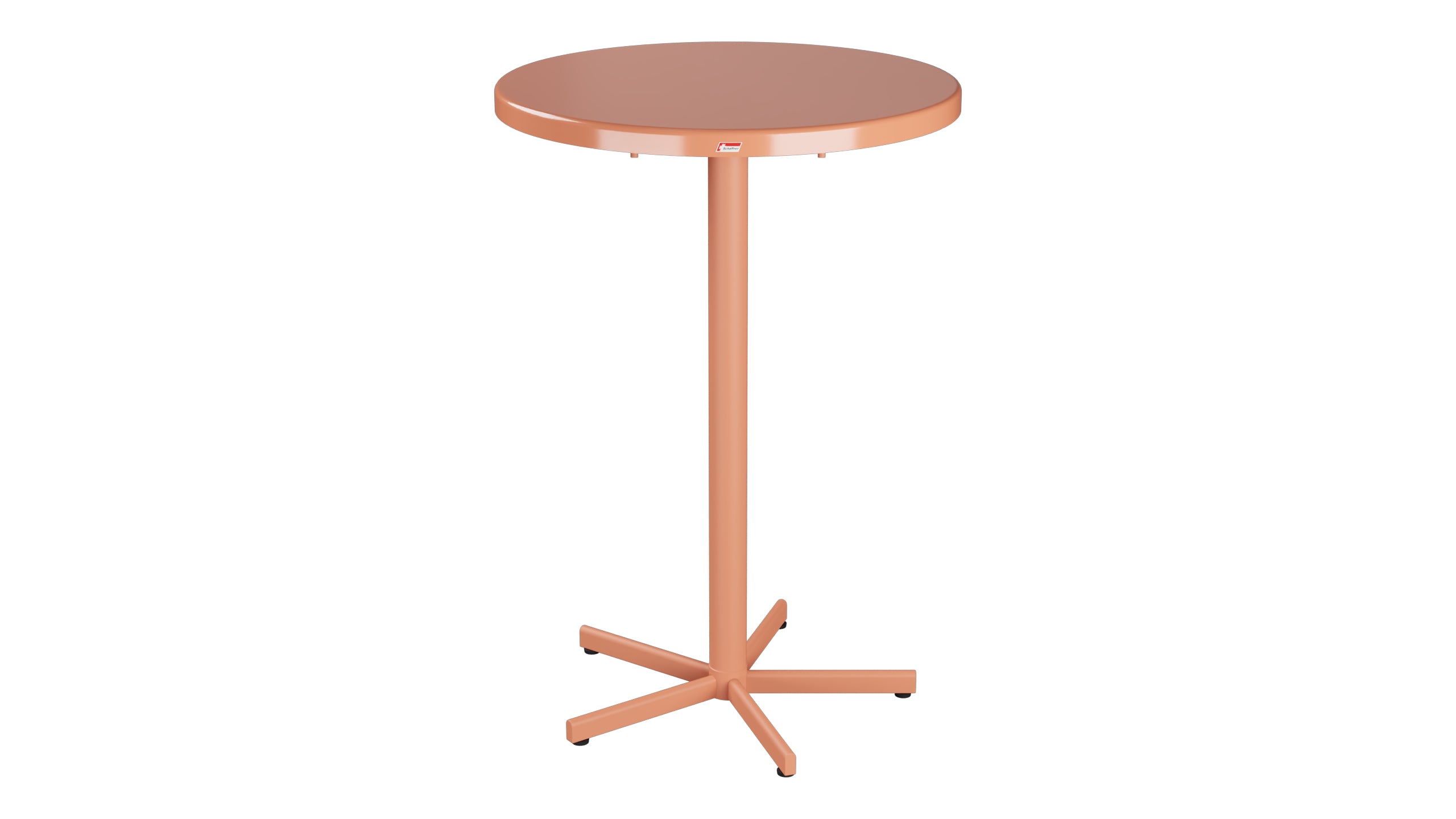Bodensee Glasfaser-Stehtisch Outdoor ø75 / 110 klappbar in Pastellterracotta präsentiert im Onlineshop von KAQTU Design AG. Hochtisch Outdoor ist von Schaffner