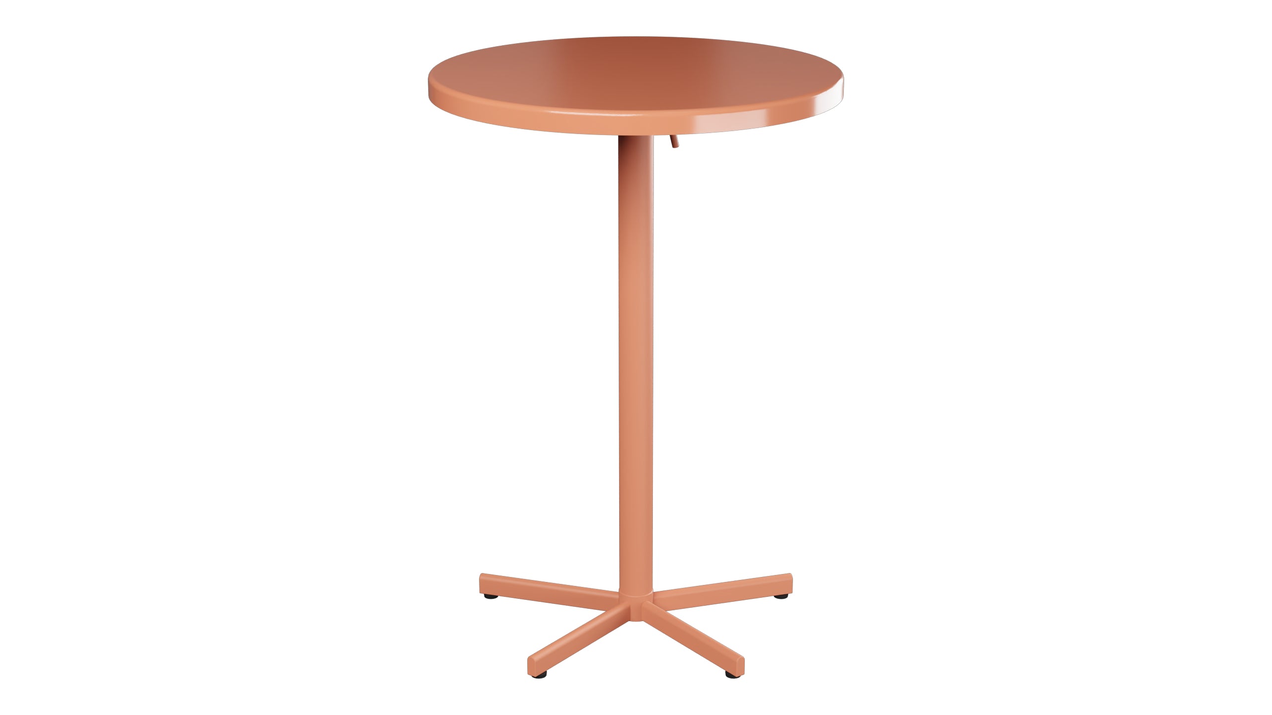 Bodensee Glasfaser-Stehtisch Outdoor ø75 / 110 klappbar in Pastellterracotta präsentiert im Onlineshop von KAQTU Design AG. Hochtisch Outdoor ist von Schaffner