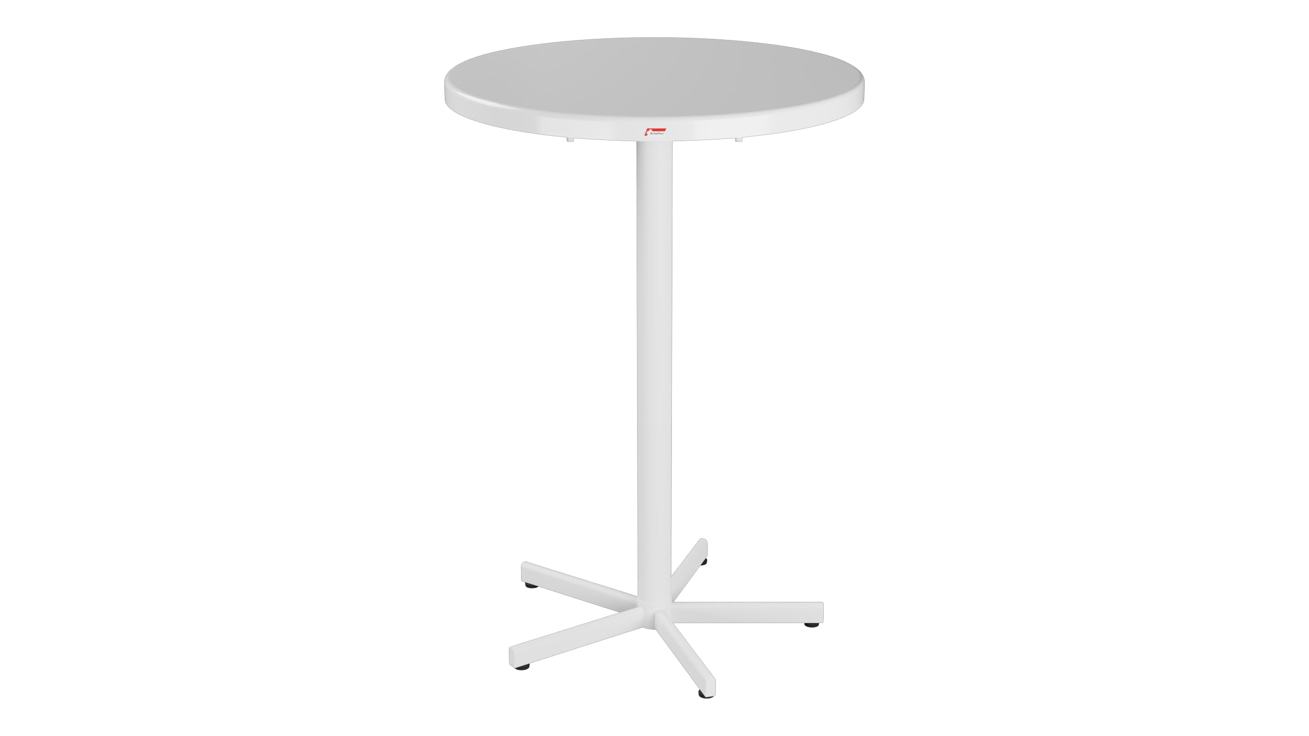 Bodensee Glasfaser-Stehtisch Outdoor ø75 / 110 klappbar in Weiss präsentiert im Onlineshop von KAQTU Design AG. Hochtisch Outdoor ist von Schaffner