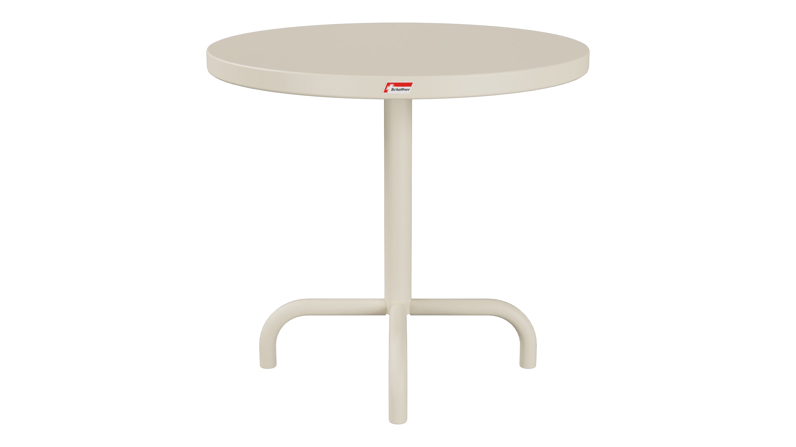 Säntis Metall-Beistelltisch Outdoor ø54 / 50 in Pastellsand präsentiert im Onlineshop von KAQTU Design AG. Beistelltisch Outdoor ist von Schaffner