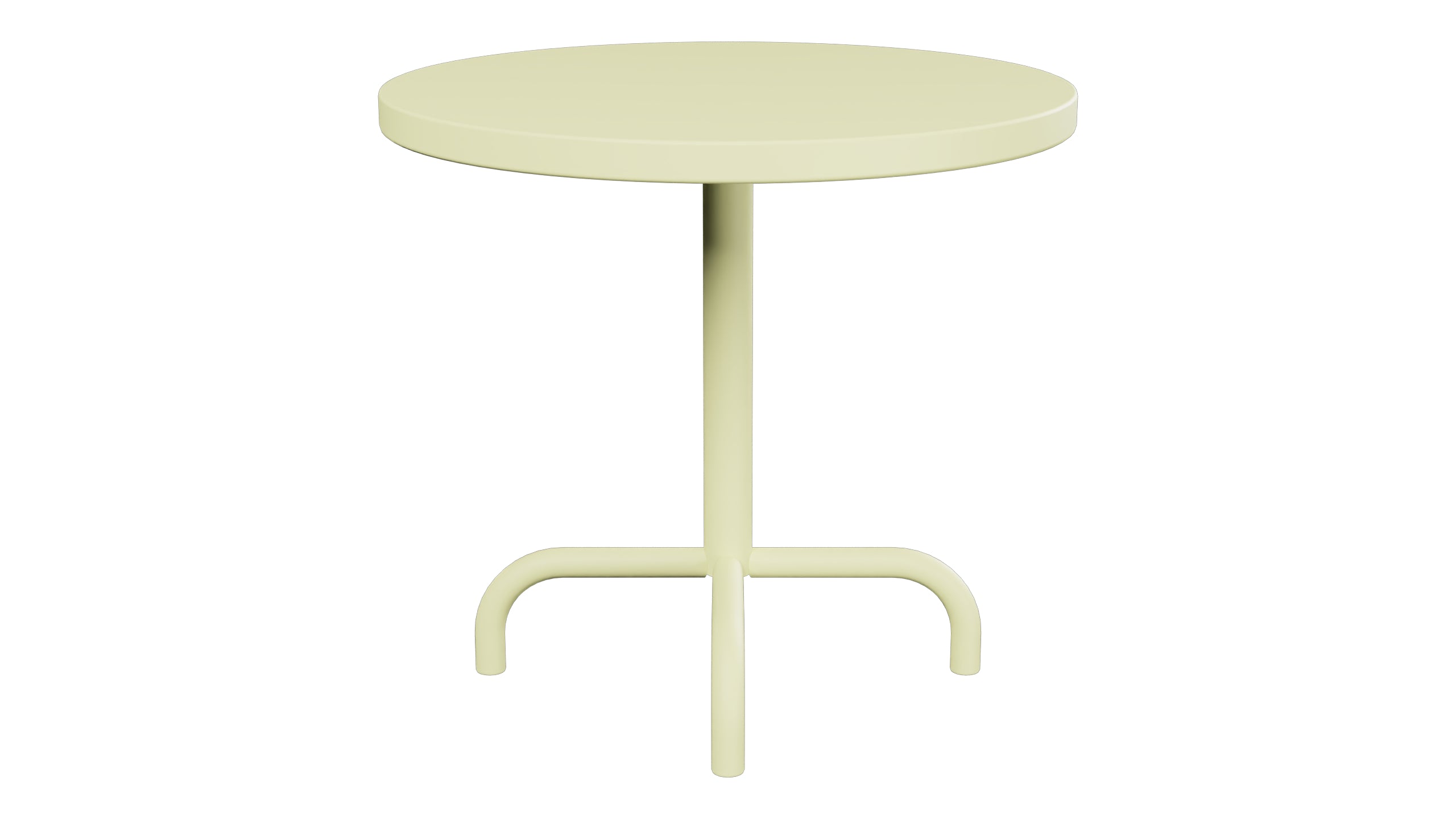 Säntis Metall-Beistelltisch Outdoor ø54 / 50 in Buchsbaumgelb präsentiert im Onlineshop von KAQTU Design AG. Beistelltisch Outdoor ist von Schaffner