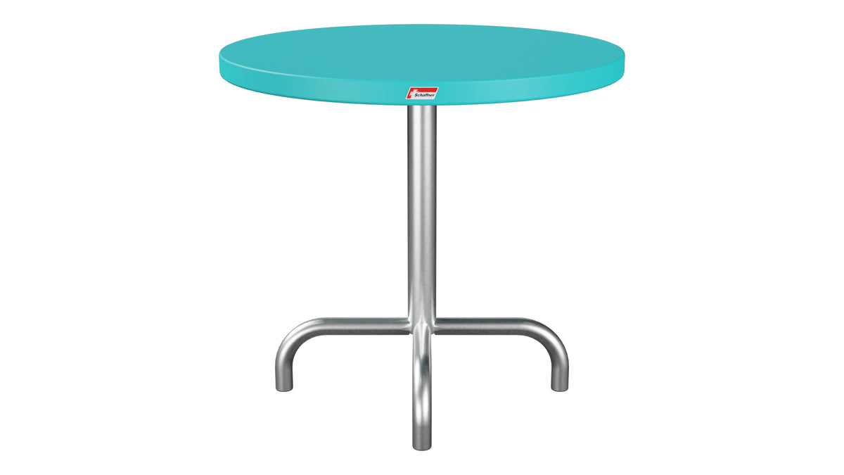 Säntis Metall-Beistelltisch Outdoor ø54 / 50 in Türkis präsentiert im Onlineshop von KAQTU Design AG. Beistelltisch Outdoor ist von Schaffner
