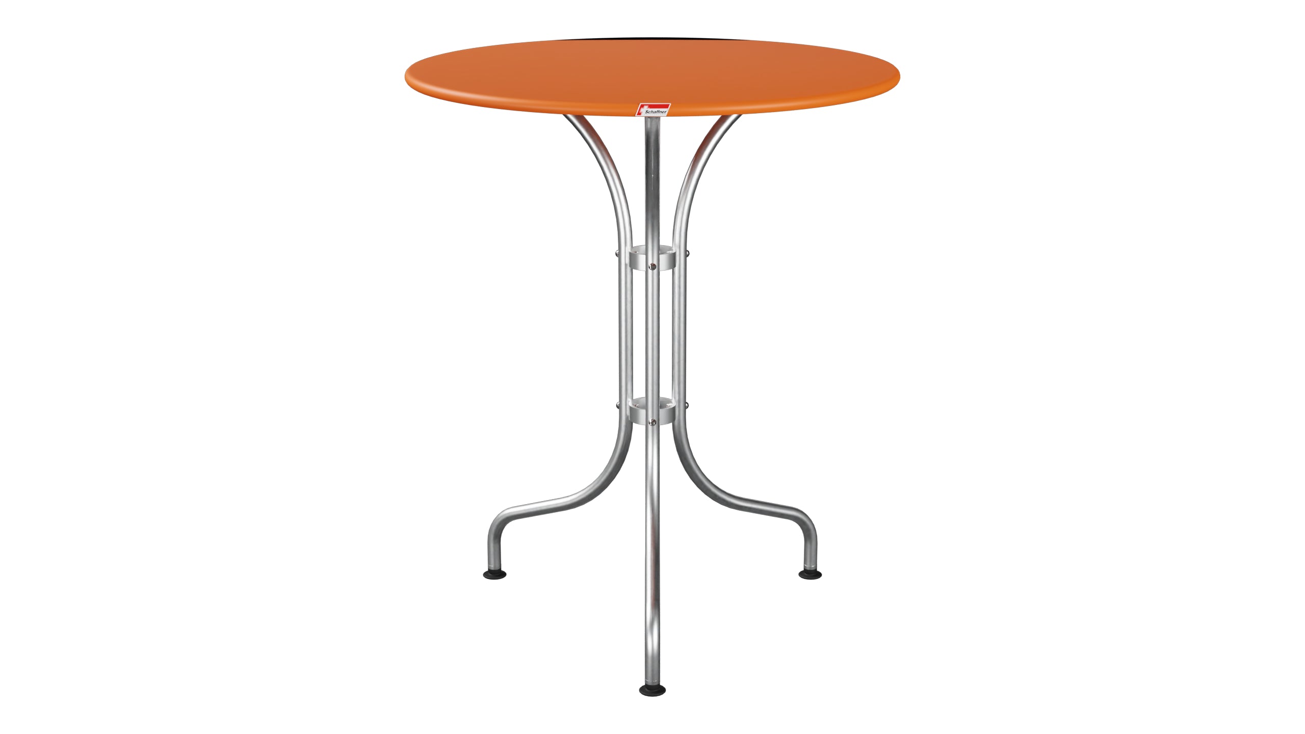 St. Moritz Metall-Gartentisch ø60 in Orange präsentiert im Onlineshop von KAQTU Design AG. Gartentisch ist von Schaffner