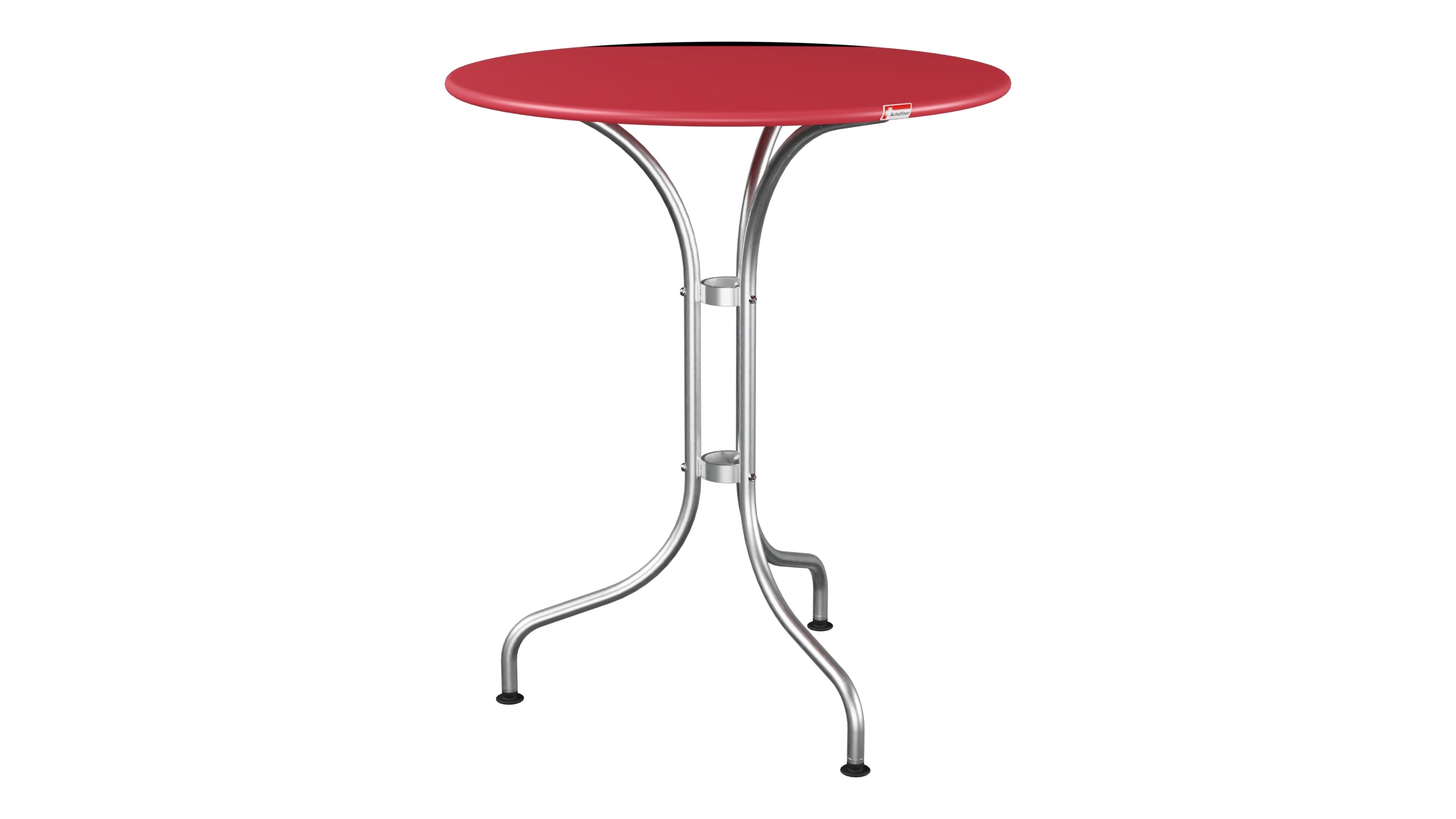 St. Moritz Metall-Gartentisch ø60 in Ahornrot präsentiert im Onlineshop von KAQTU Design AG. Gartentisch ist von Schaffner