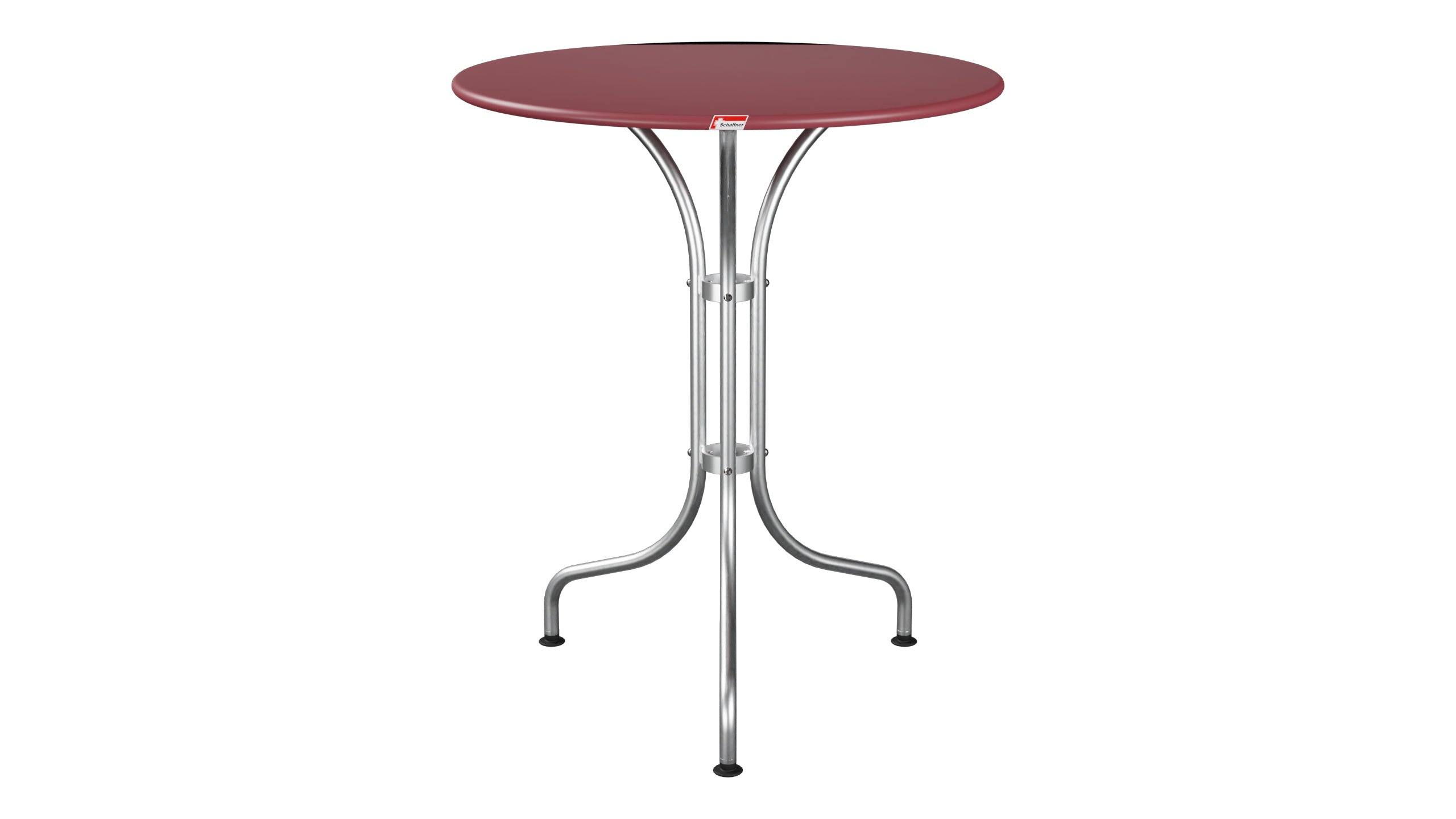 St. Moritz Metall-Gartentisch ø60 in Bordeaux präsentiert im Onlineshop von KAQTU Design AG. Gartentisch ist von Schaffner