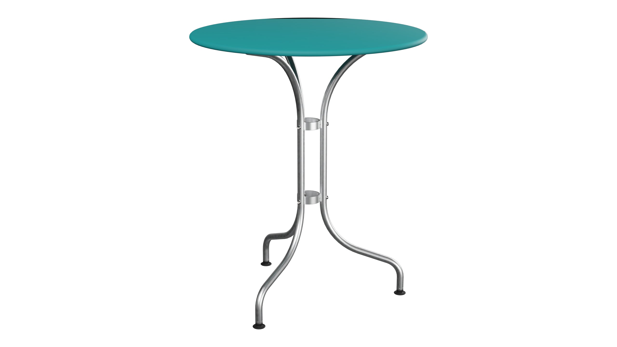 St. Moritz Metall-Gartentisch ø60 in Kaliblau präsentiert im Onlineshop von KAQTU Design AG. Gartentisch ist von Schaffner