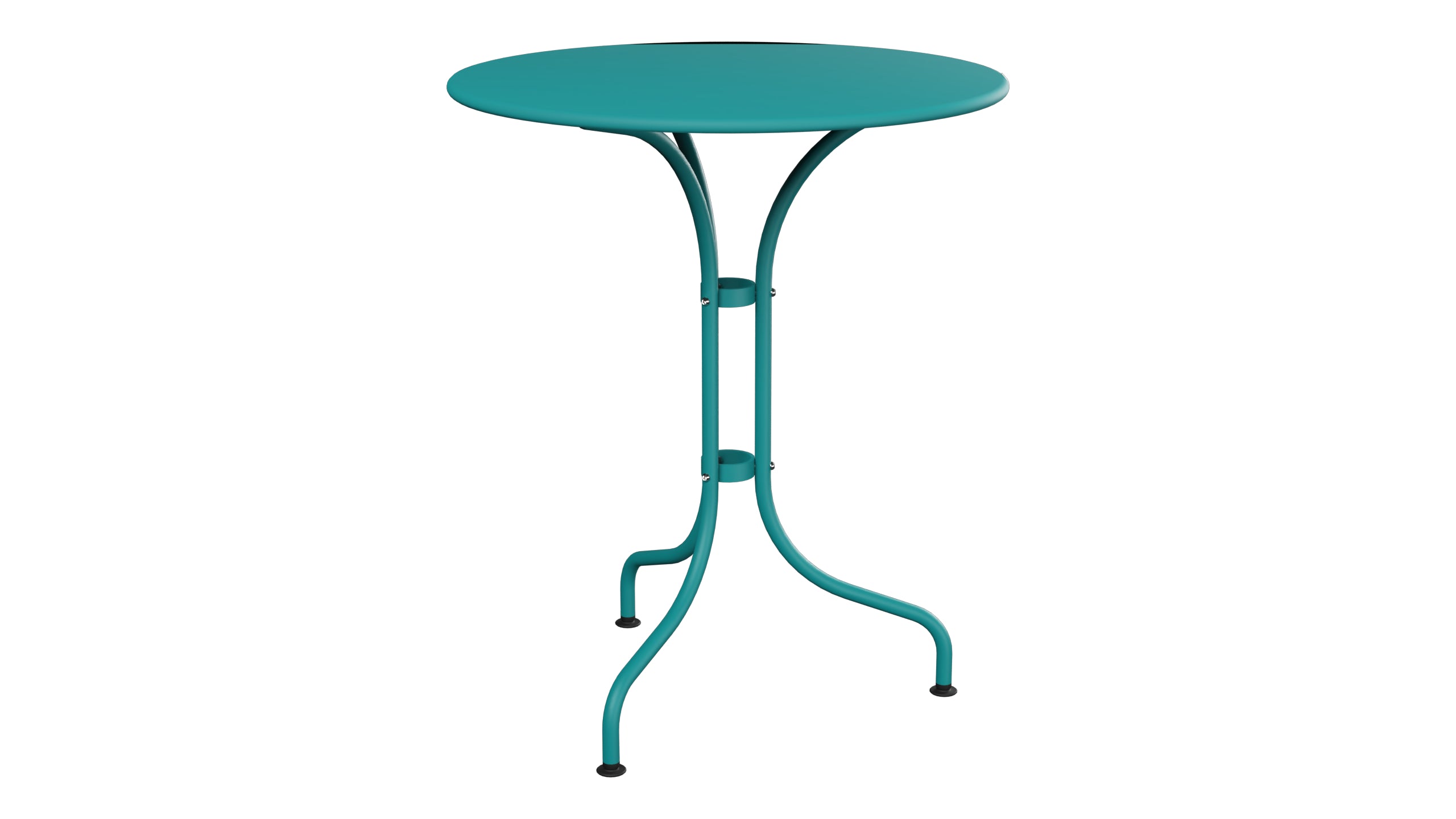 St. Moritz Metall-Gartentisch ø60 in Kaliblau präsentiert im Onlineshop von KAQTU Design AG. Gartentisch ist von Schaffner