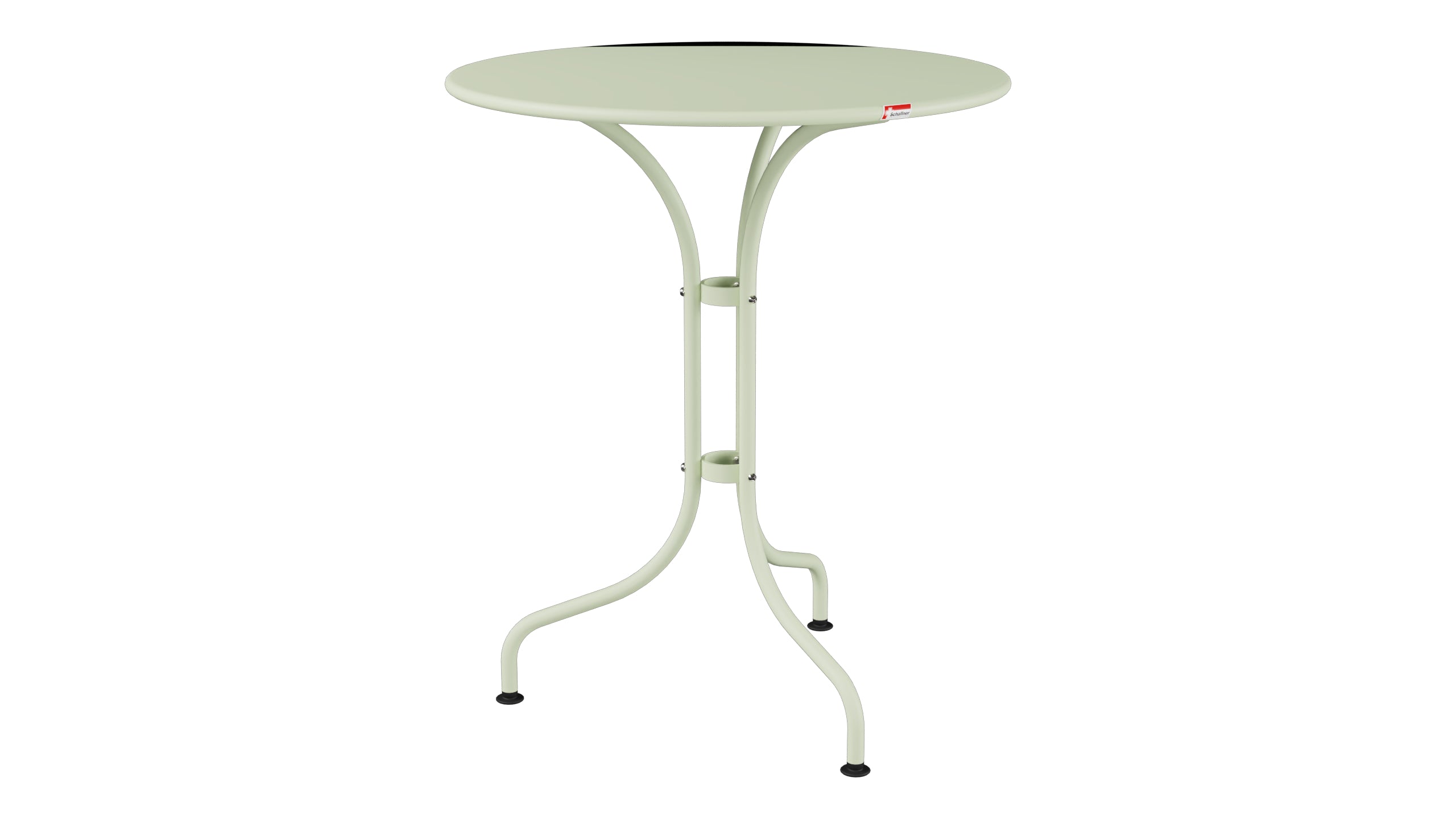 St. Moritz Metall-Gartentisch ø60 in Pastellgrün präsentiert im Onlineshop von KAQTU Design AG. Gartentisch ist von Schaffner