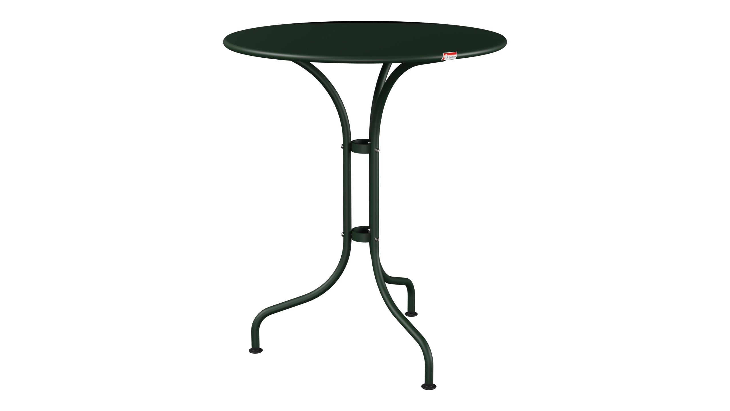 St. Moritz Metall-Gartentisch ø60 in Tannengrün präsentiert im Onlineshop von KAQTU Design AG. Gartentisch ist von Schaffner