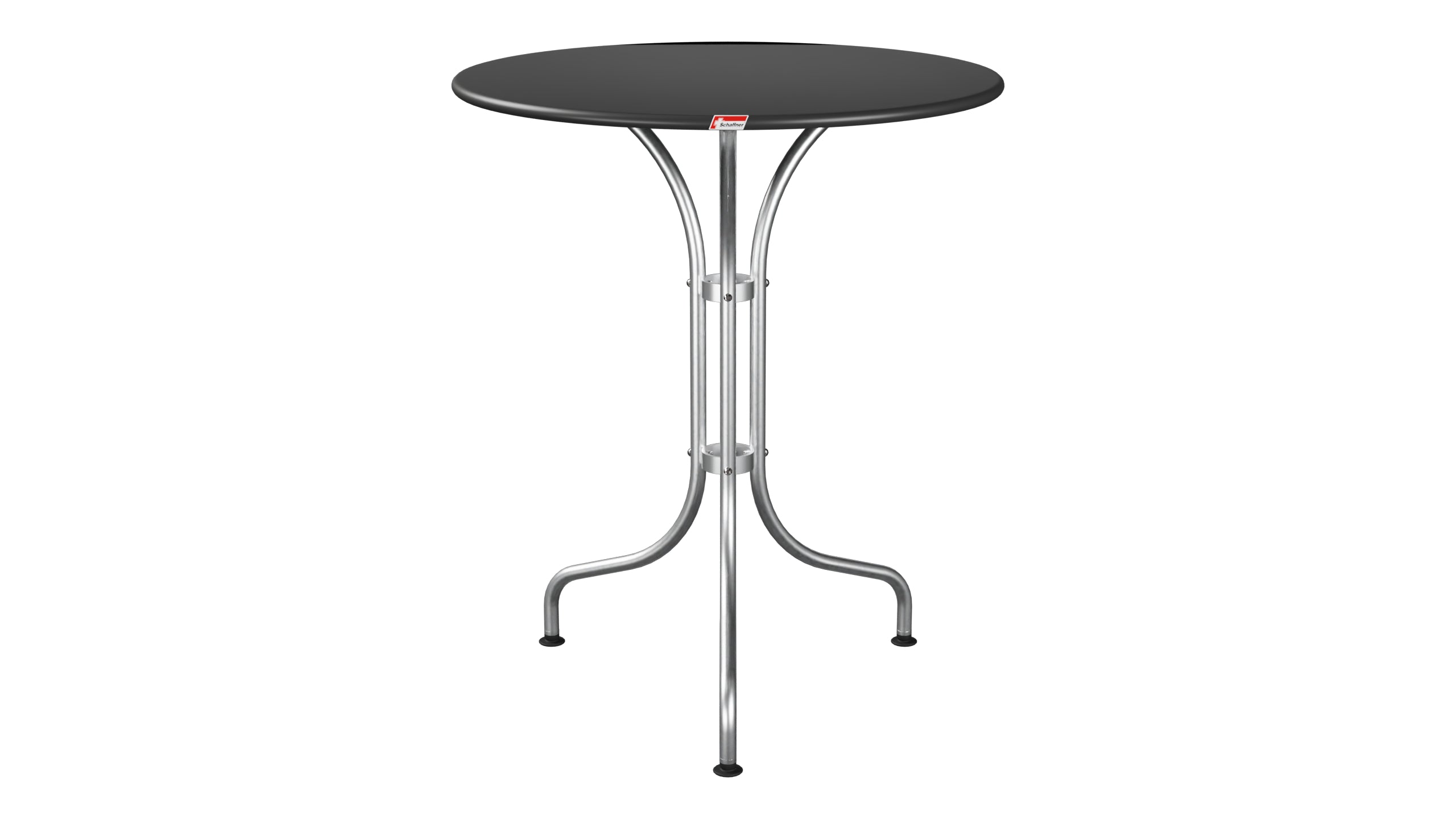 St. Moritz Metall-Gartentisch ø60 in Anthrazit präsentiert im Onlineshop von KAQTU Design AG. Gartentisch ist von Schaffner