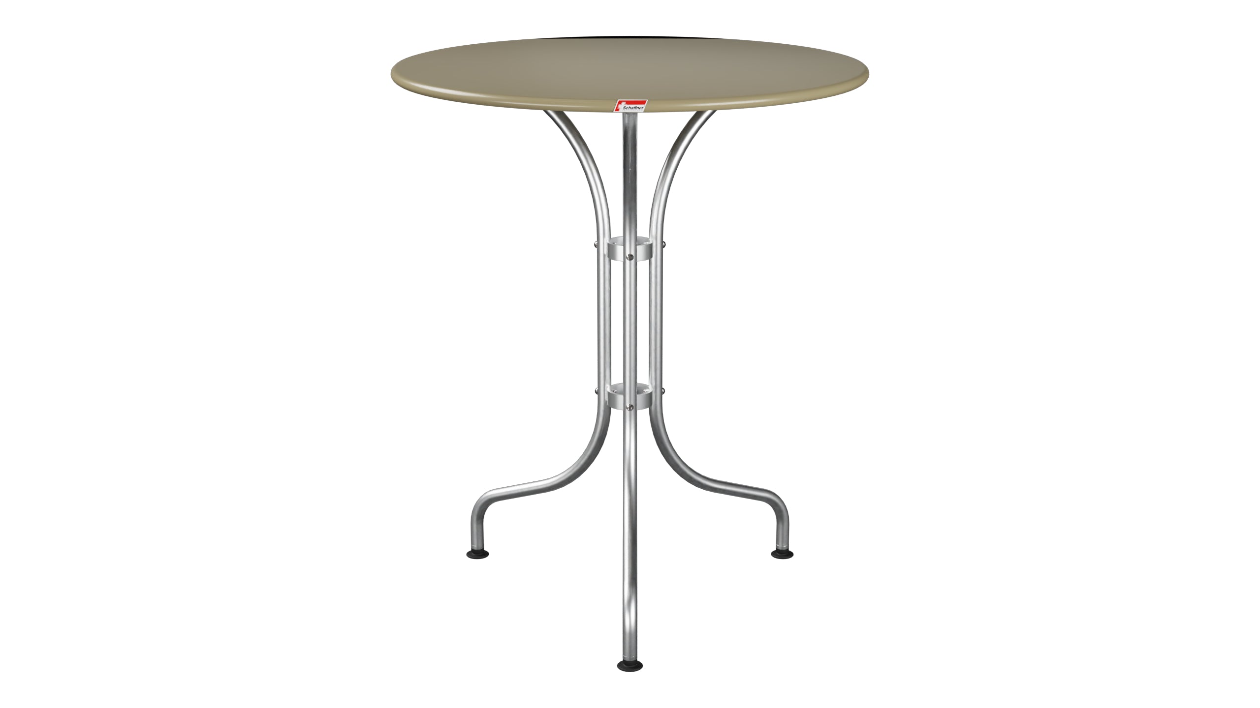 St. Moritz Metall-Gartentisch ø60 in Champagner präsentiert im Onlineshop von KAQTU Design AG. Gartentisch ist von Schaffner