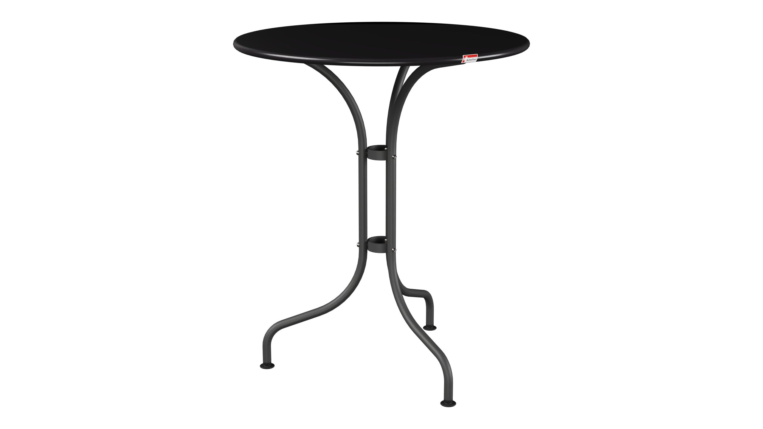 St. Moritz Metall-Gartentisch ø60 in Schwarz präsentiert im Onlineshop von KAQTU Design AG. Gartentisch ist von Schaffner