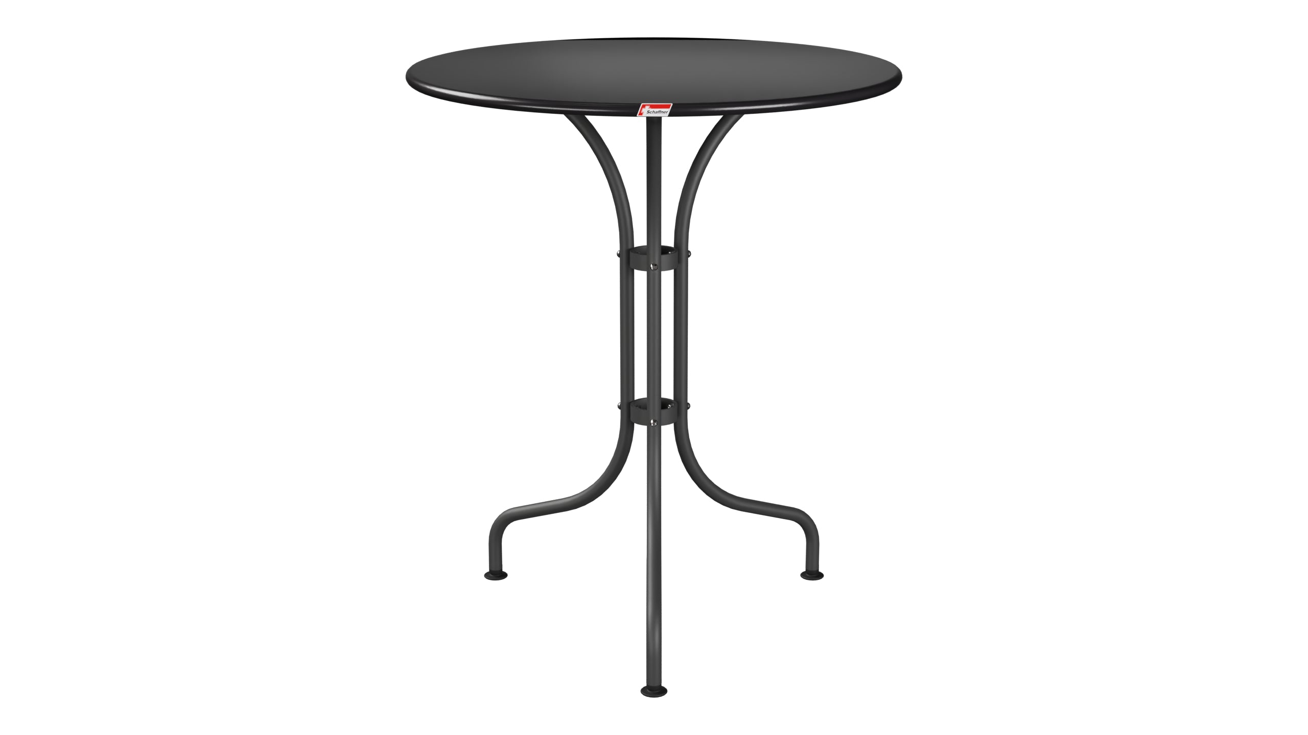 St. Moritz Metall-Gartentisch ø60 in Schwarz präsentiert im Onlineshop von KAQTU Design AG. Gartentisch ist von Schaffner