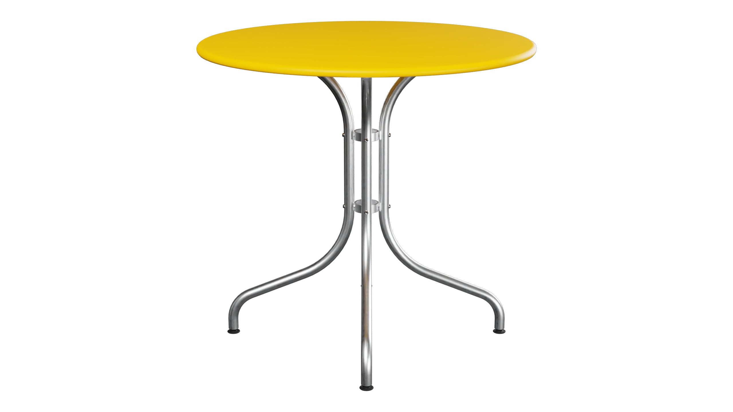 St. Moritz Metall-Gartentisch ø80 in Gelb präsentiert im Onlineshop von KAQTU Design AG. Gartentisch ist von Schaffner