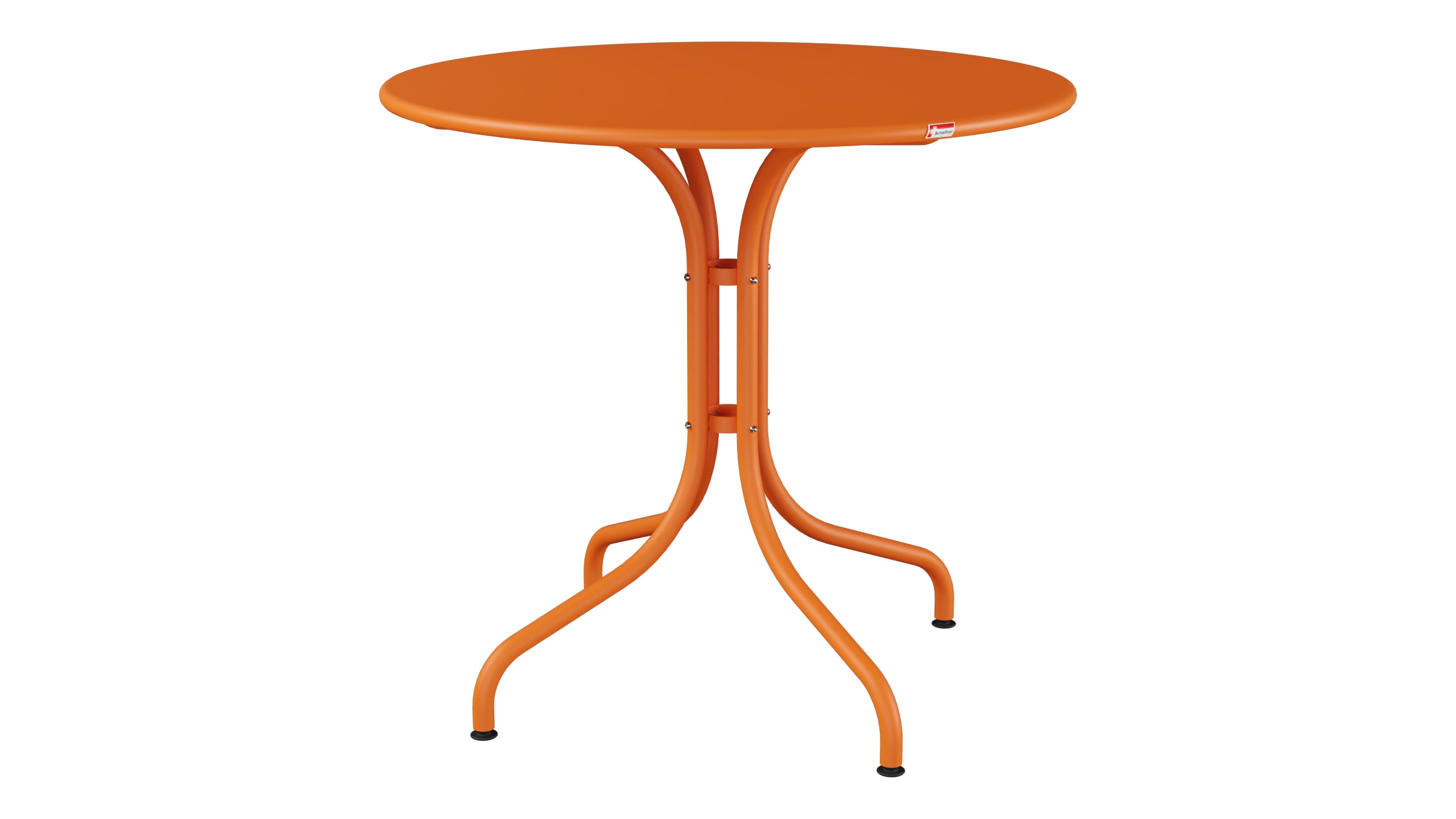 St. Moritz Metall-Gartentisch ø80 in Orange präsentiert im Onlineshop von KAQTU Design AG. Gartentisch ist von Schaffner