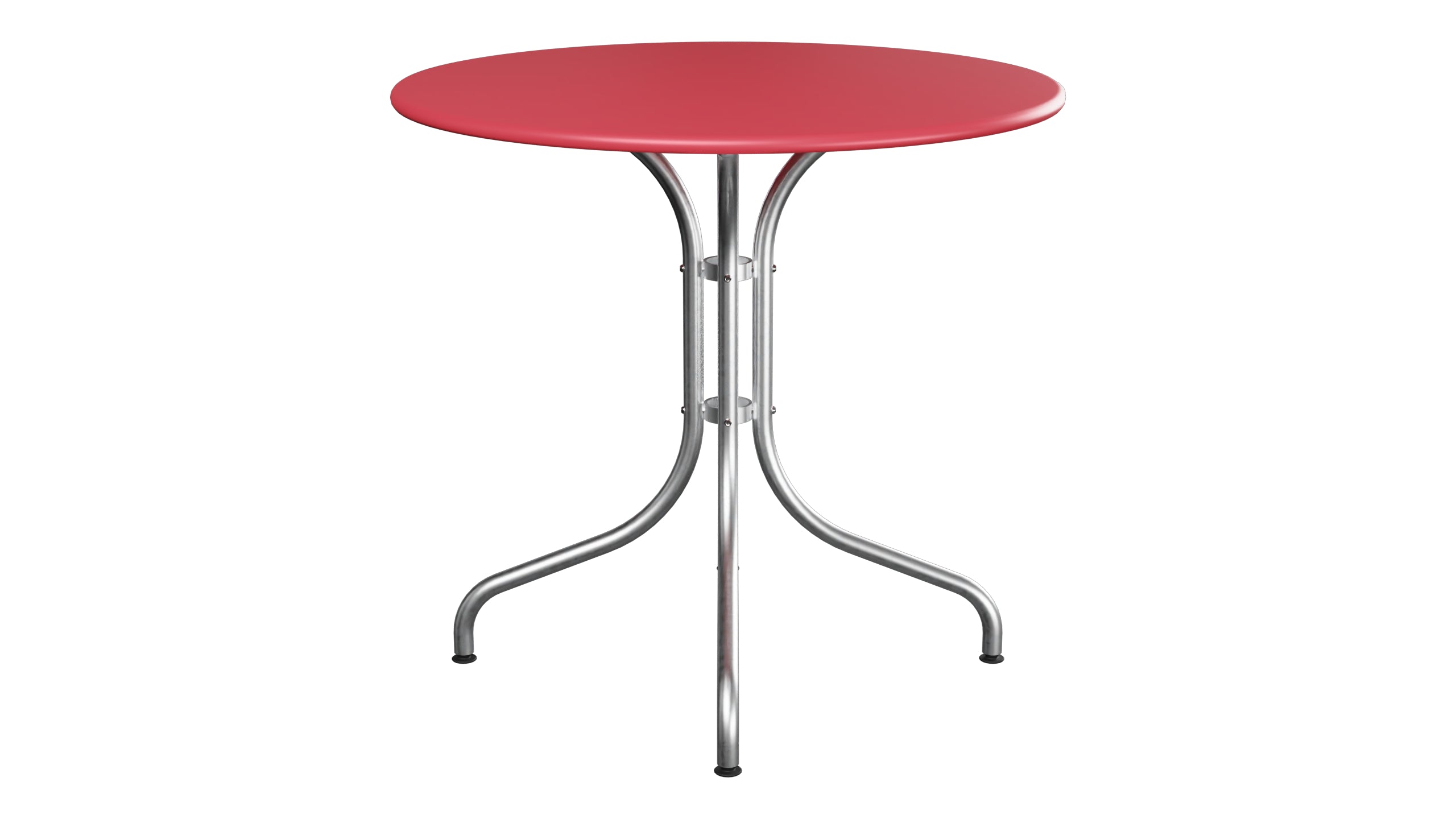 St. Moritz Metall-Gartentisch ø80 in Ahornrot präsentiert im Onlineshop von KAQTU Design AG. Gartentisch ist von Schaffner